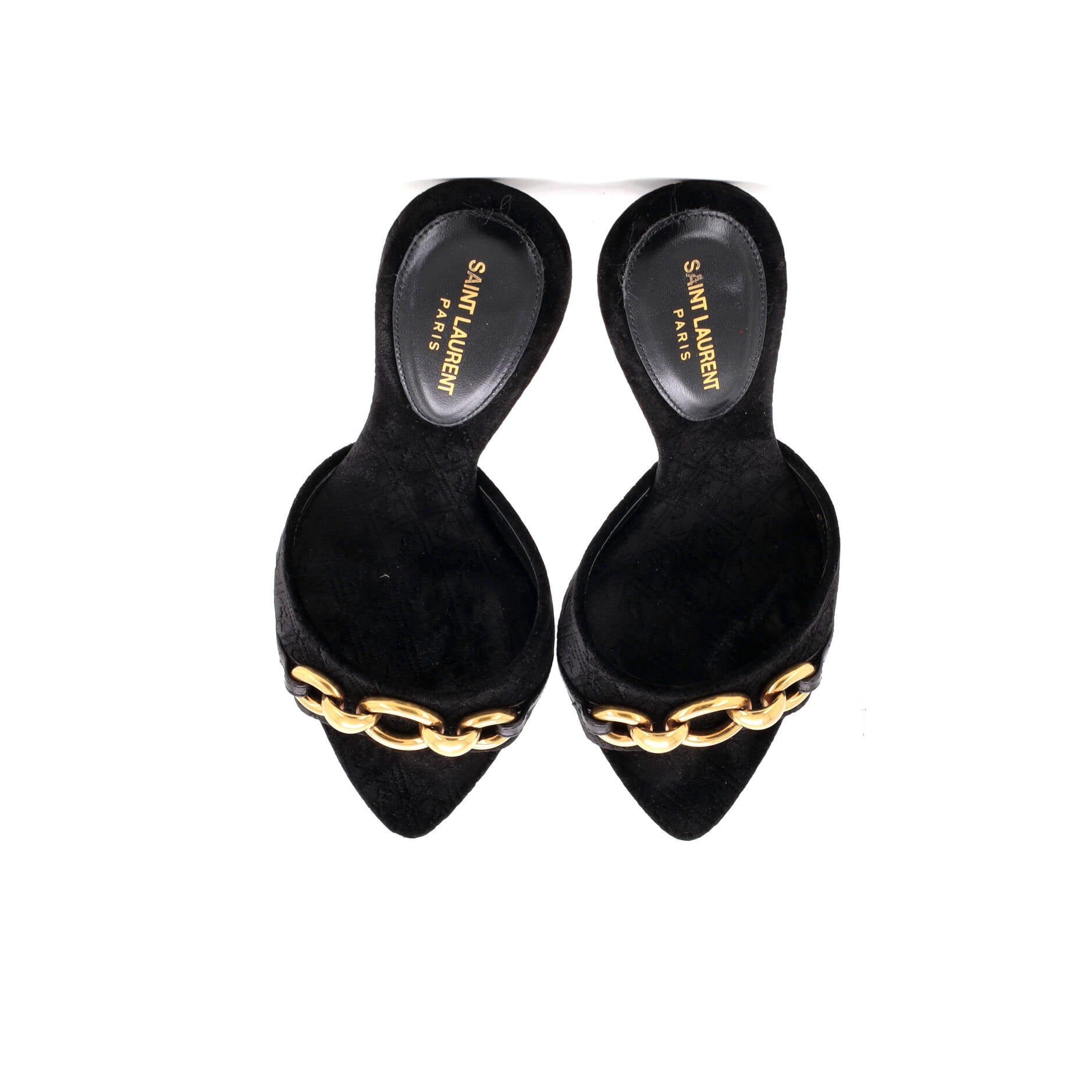 Women's Le Maillon Heeled Mule Sandals Monogram All Over Velvet