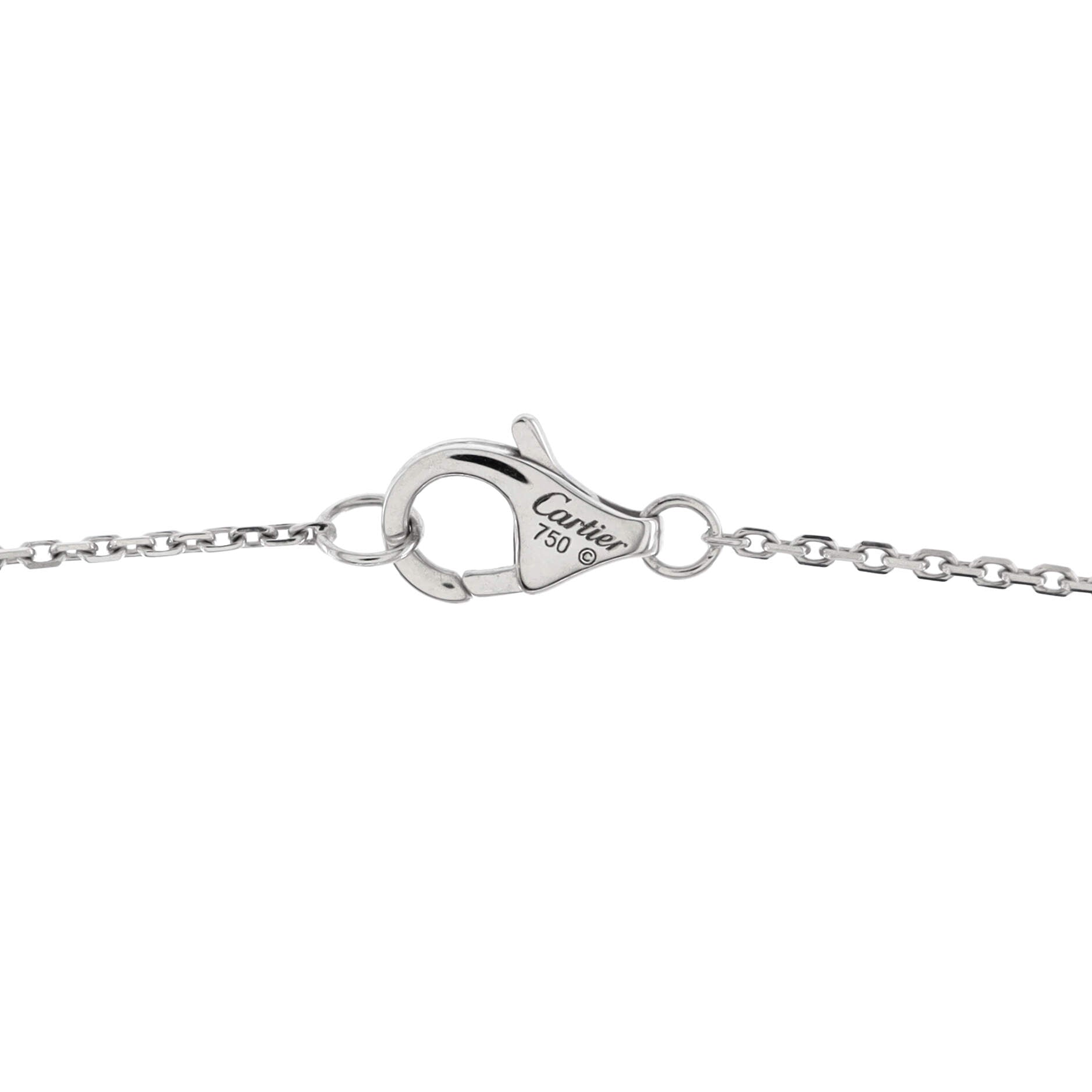 Trinity Pendant Necklace 18K White Gold with Diamonds and Ceramic Small