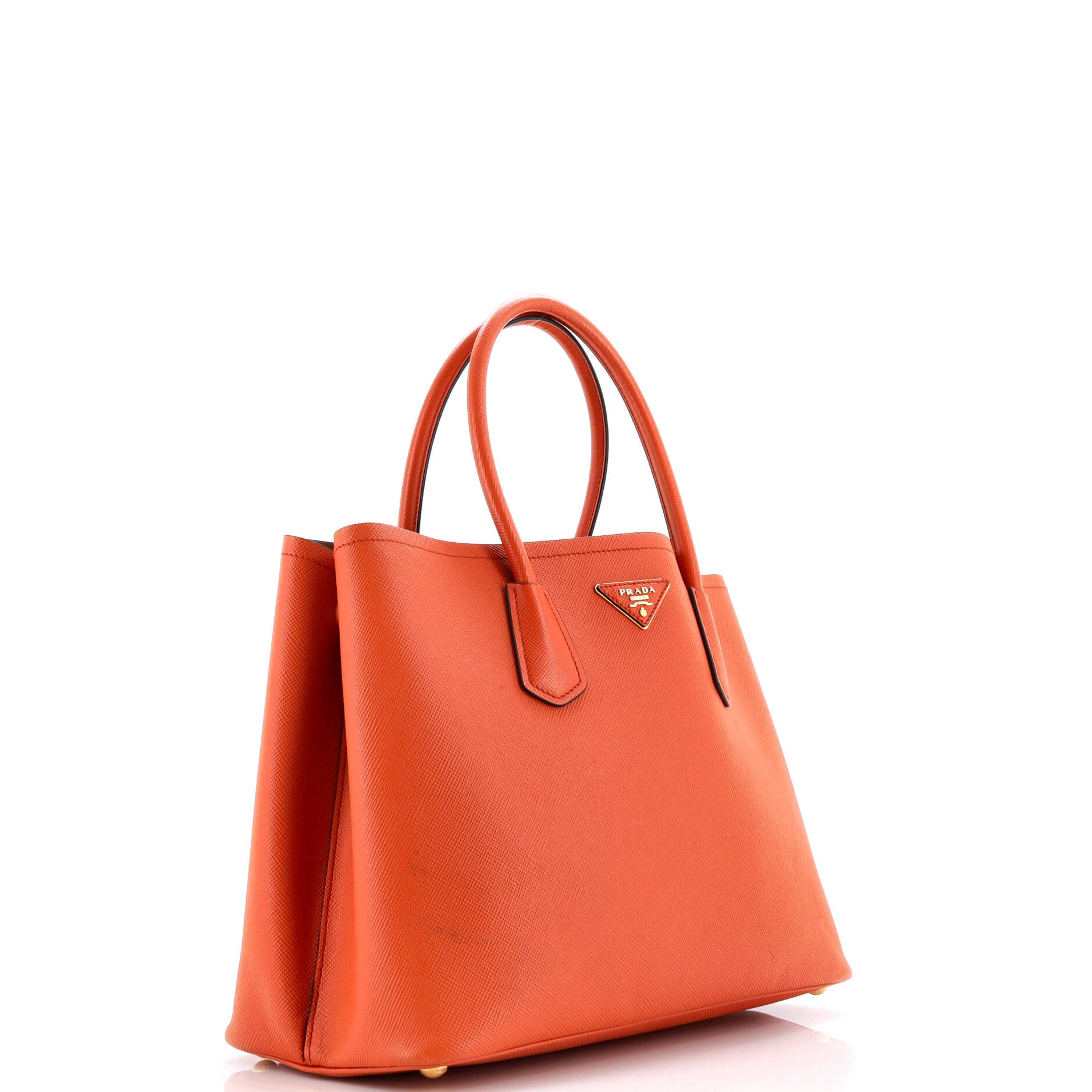 Cuir Double Tote Saffiano Leather Large