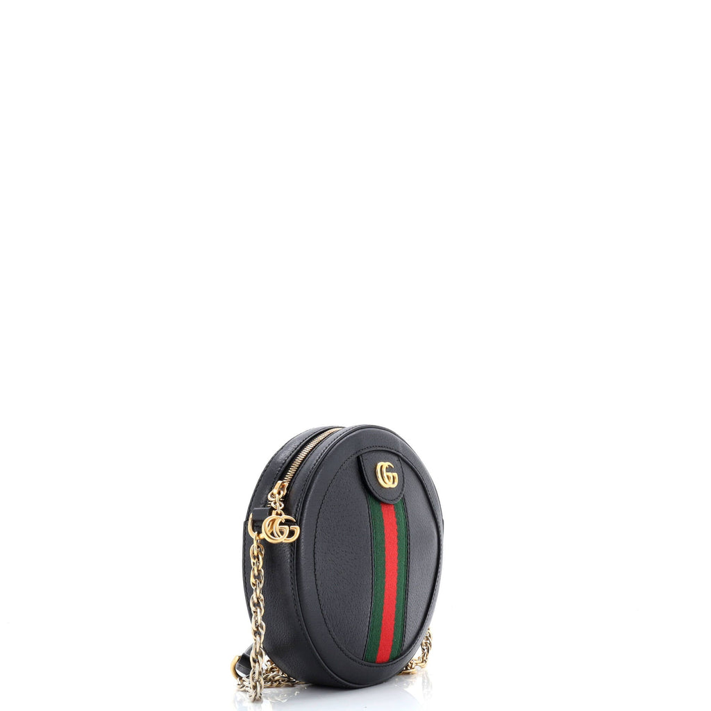 Ophidia Round Shoulder Bag Leather Mini