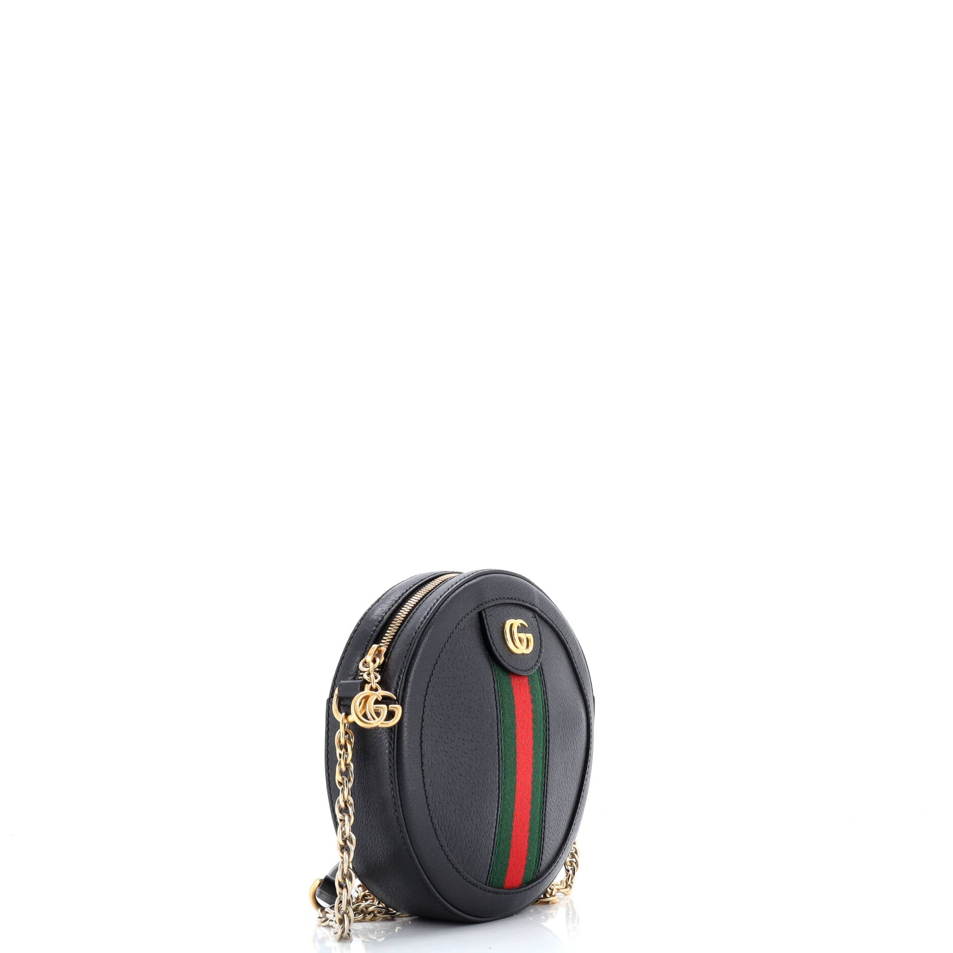 Ophidia Round Shoulder Bag Leather Mini