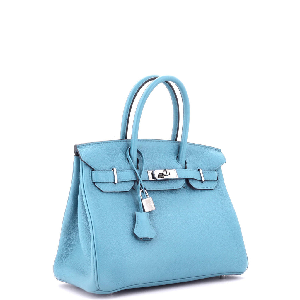 Birkin Handbag Bleu Du Nord Togo with Palladium Hardware 30
