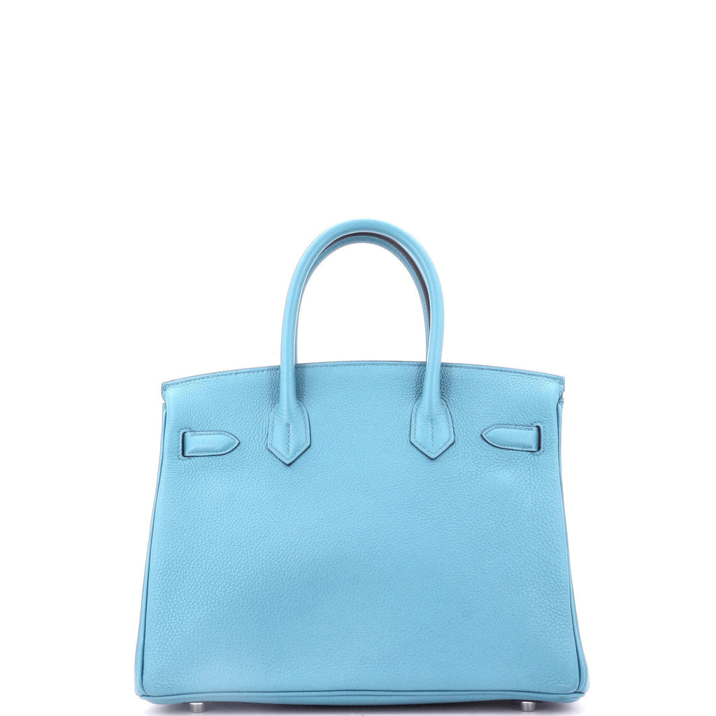 Birkin Handbag Bleu Du Nord Togo with Palladium Hardware 30