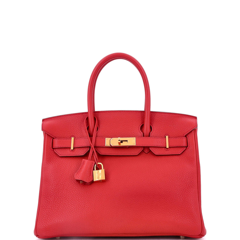 Birkin Handbag Rouge Casaque Togo with Gold Hardware 30