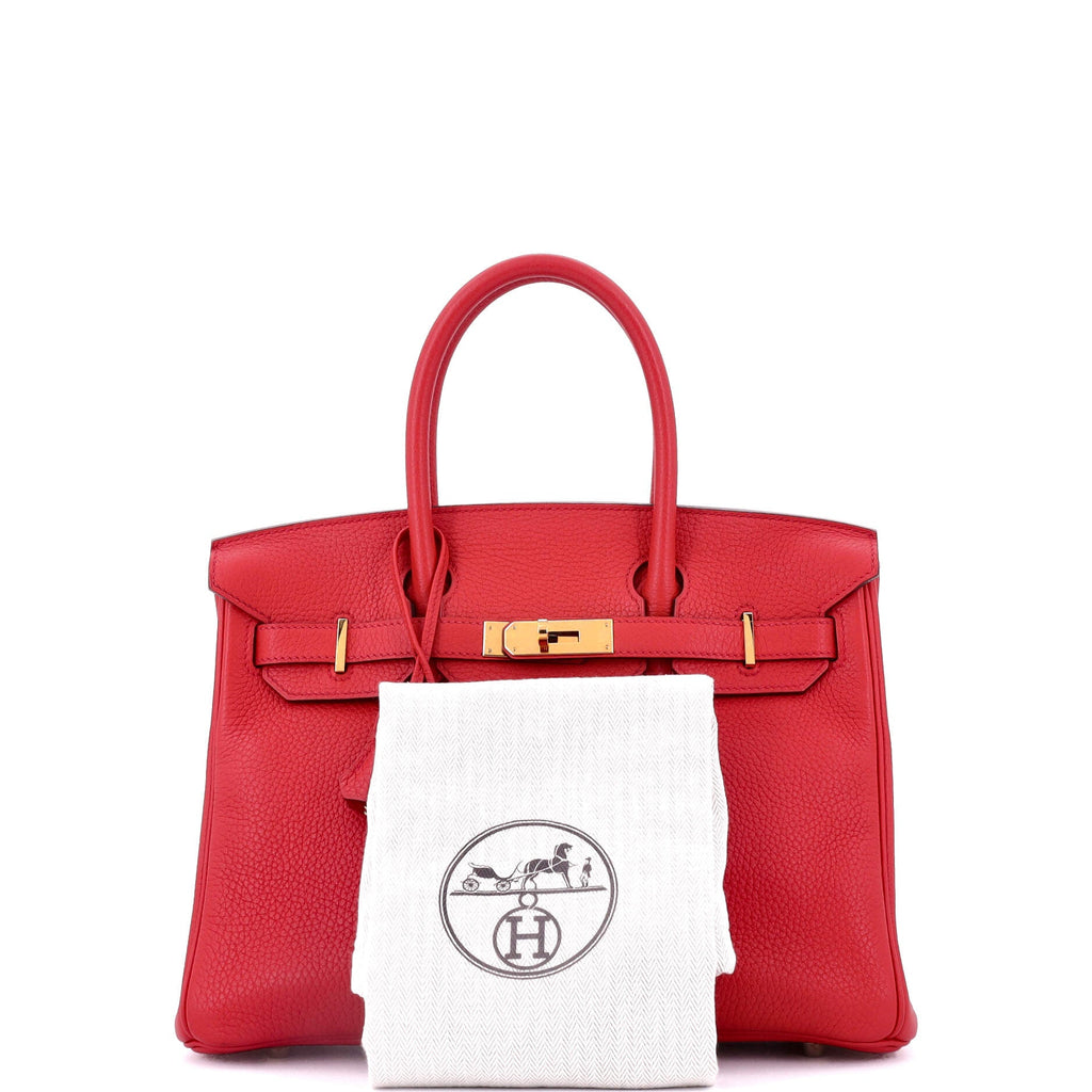 Birkin Handbag Rouge Casaque Togo with Gold Hardware 30