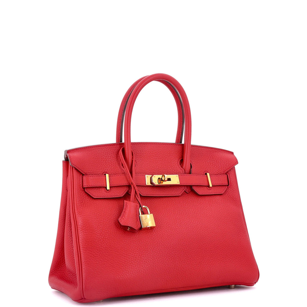 Birkin Handbag Rouge Casaque Togo with Gold Hardware 30