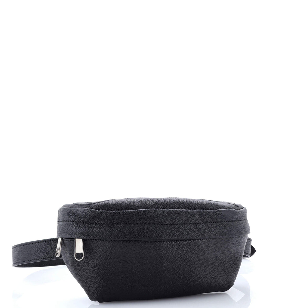 Logo Belt Bag Leather with GG Coated Canvas