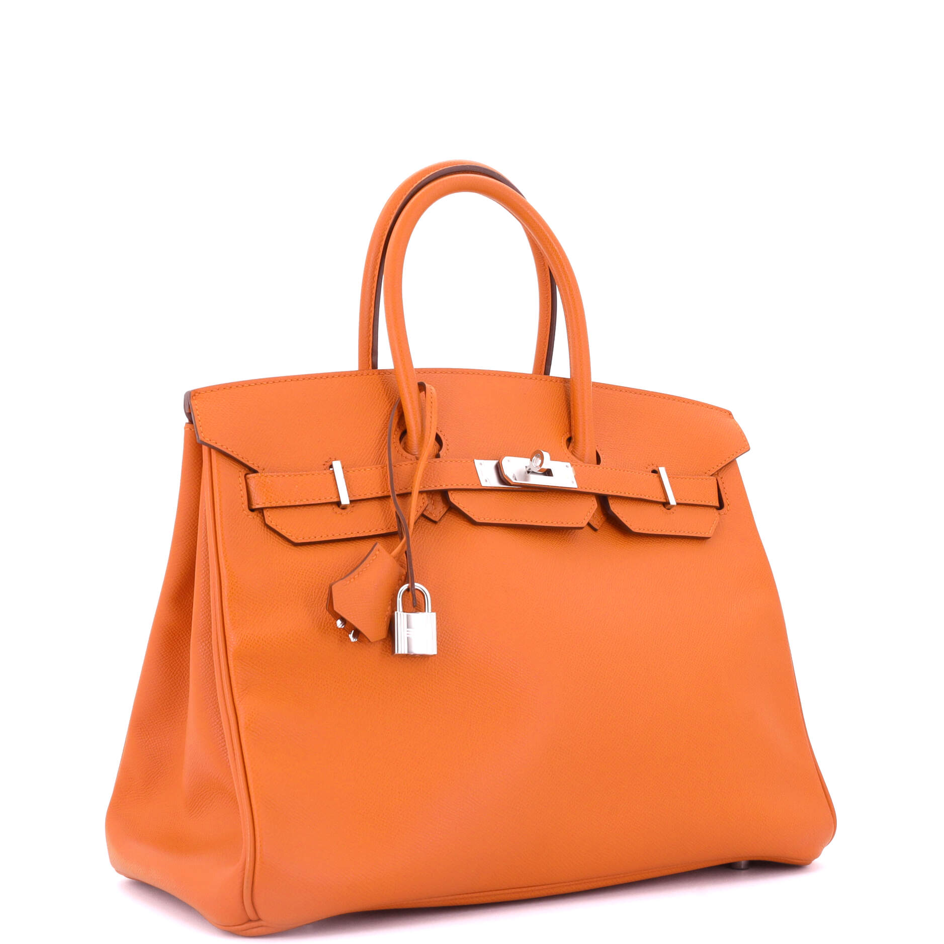 Birkin Handbag Orange H Epsom with Palladium Hardware 35