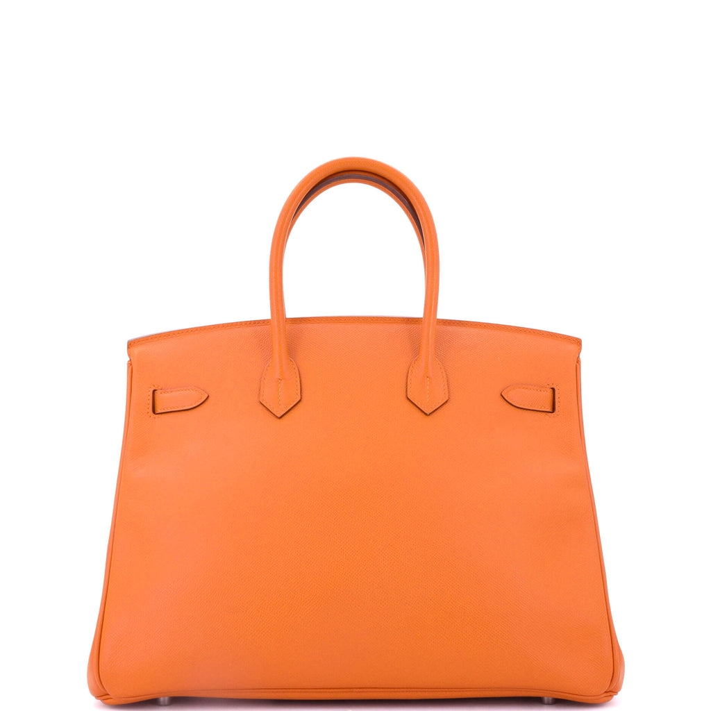 Birkin Handbag Orange H Epsom with Palladium Hardware 35