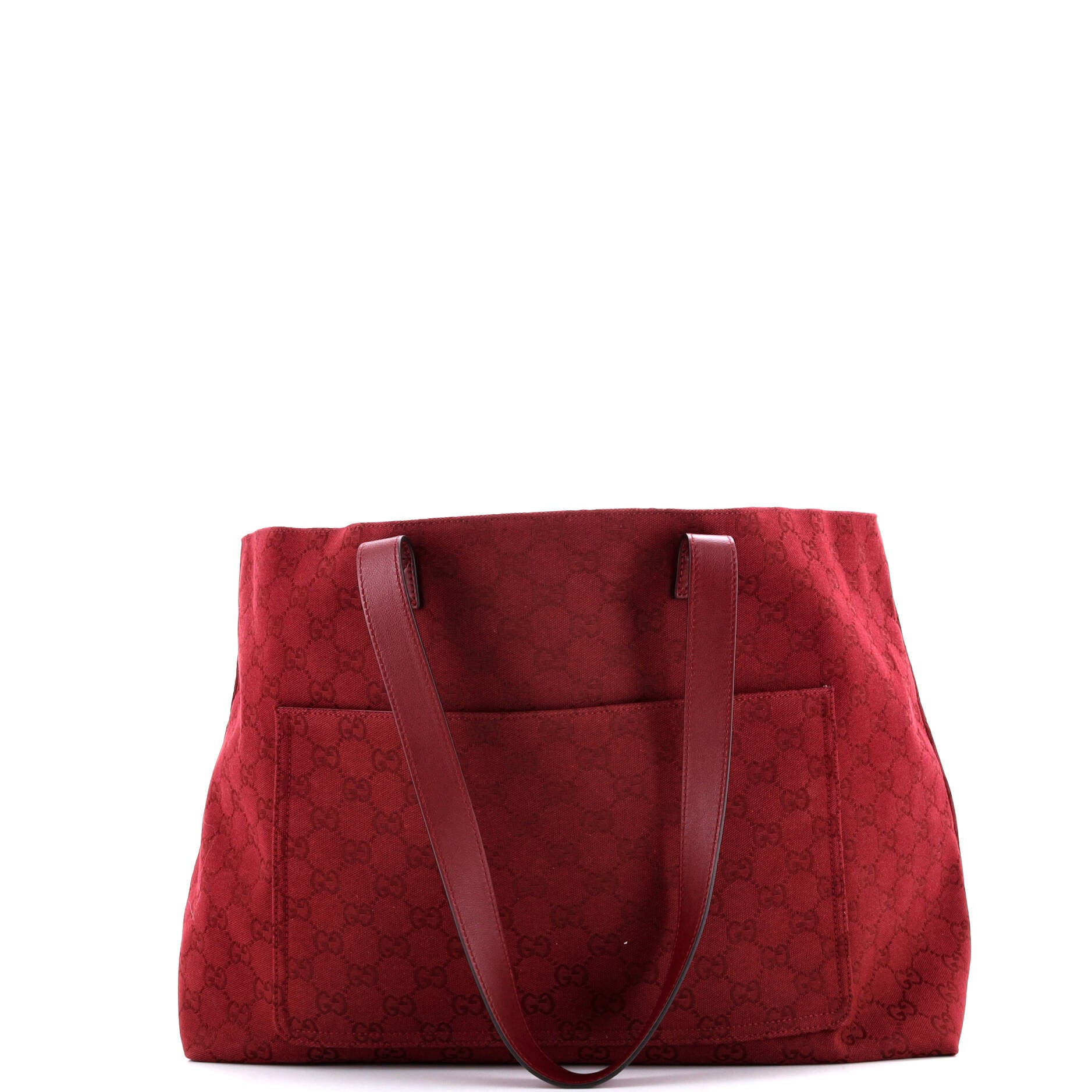Front Pocket Debossed Logo Tote GG Canvas Large