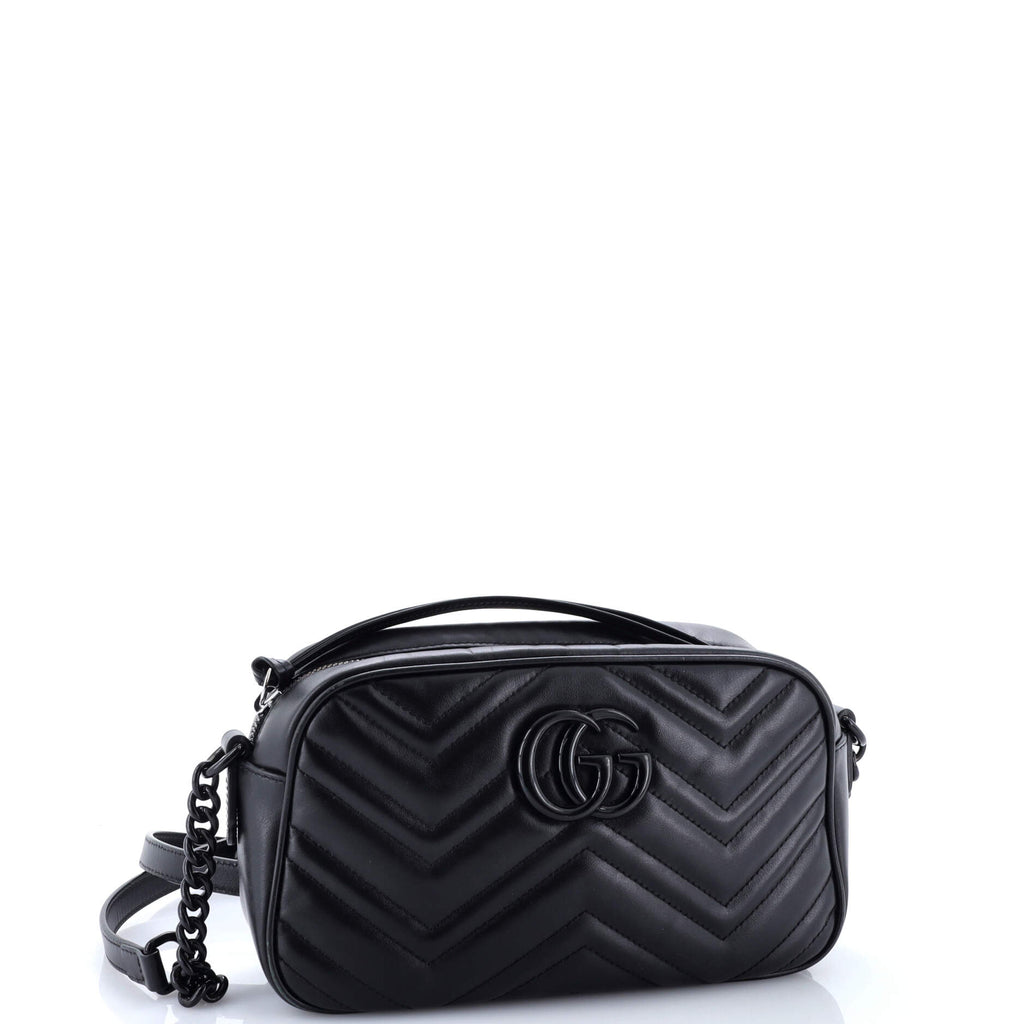 GG Marmont Monochrome Shoulder Bag Matelasse Leather Small