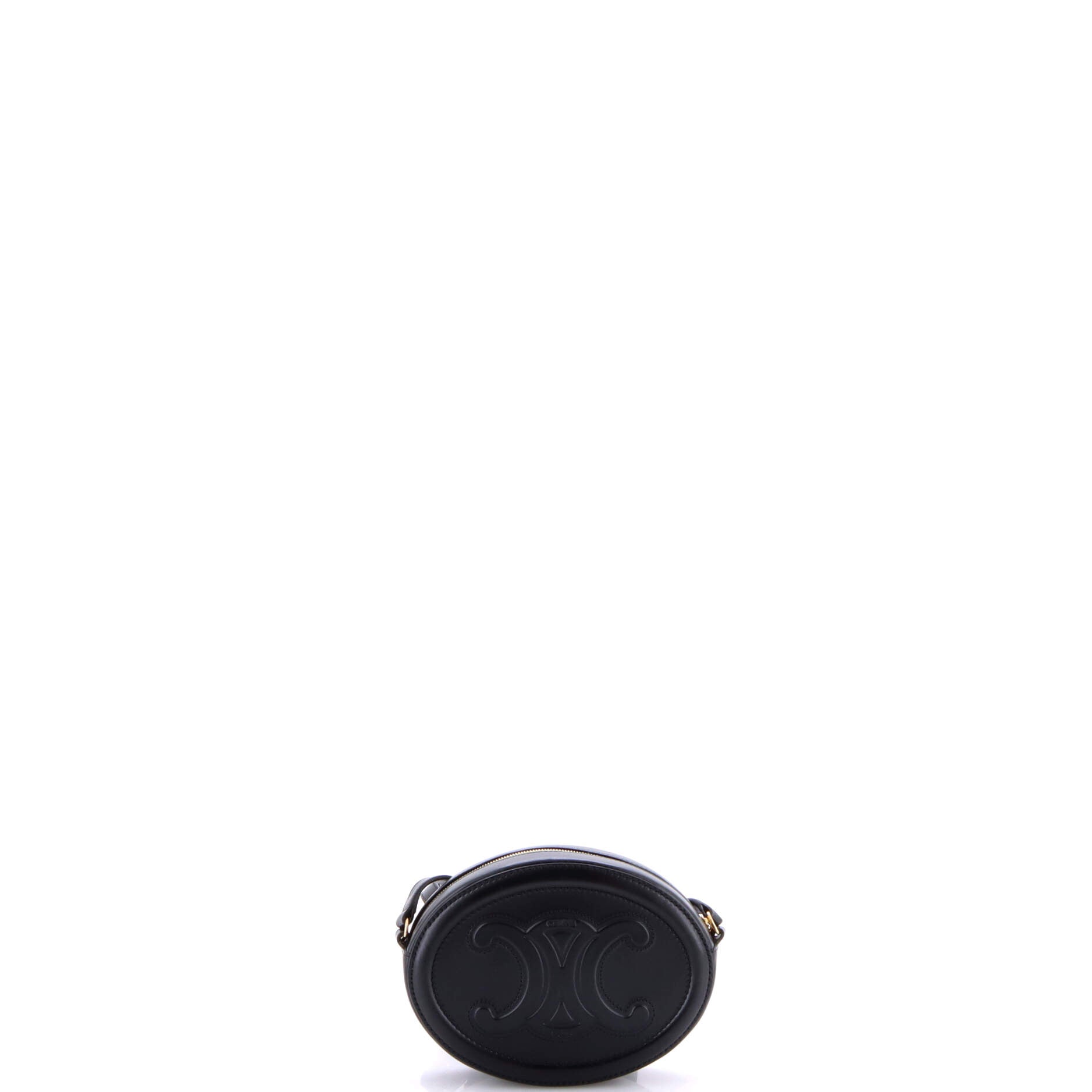 Triomphe Oval Crossbody Bag Leather Mini
