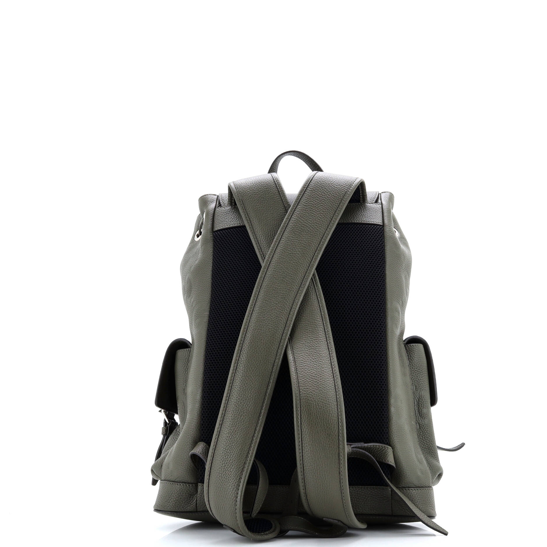 Double Pocket Belt Backpack Jumbo GG Embossed Leather Large