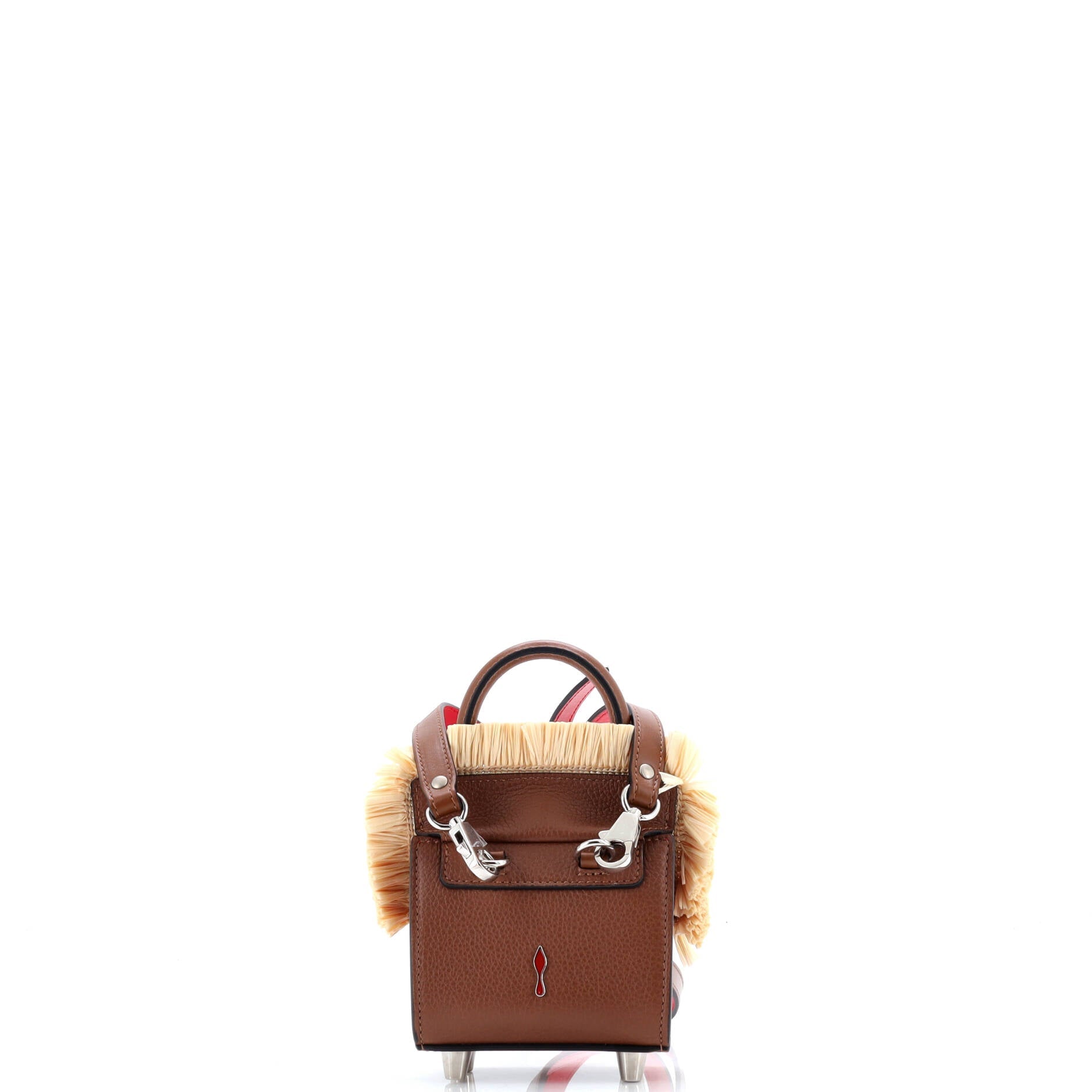 Paloma Tote Leather with Raffia Nano