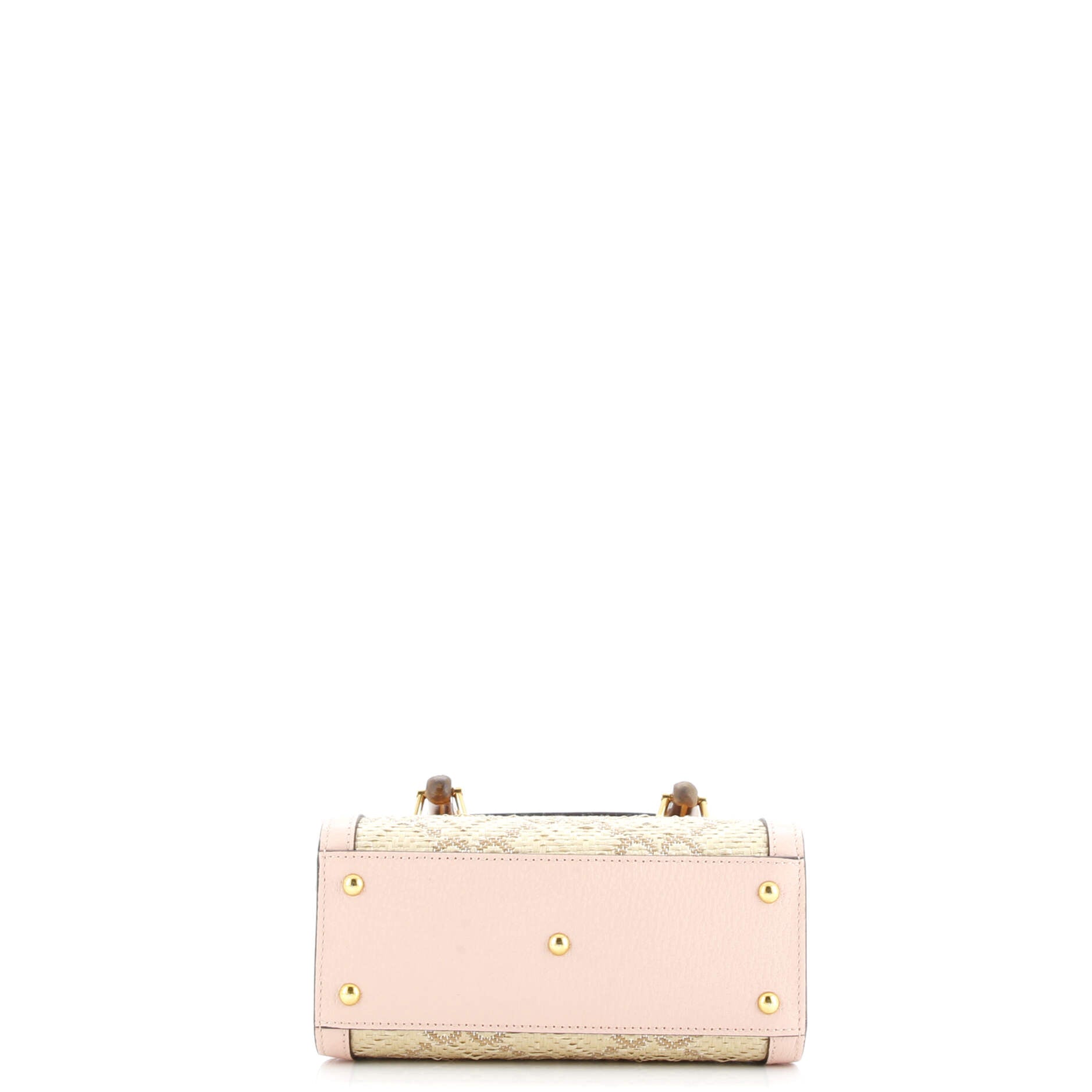 Diana NM Bamboo Handle Tote GG Raffia Mini