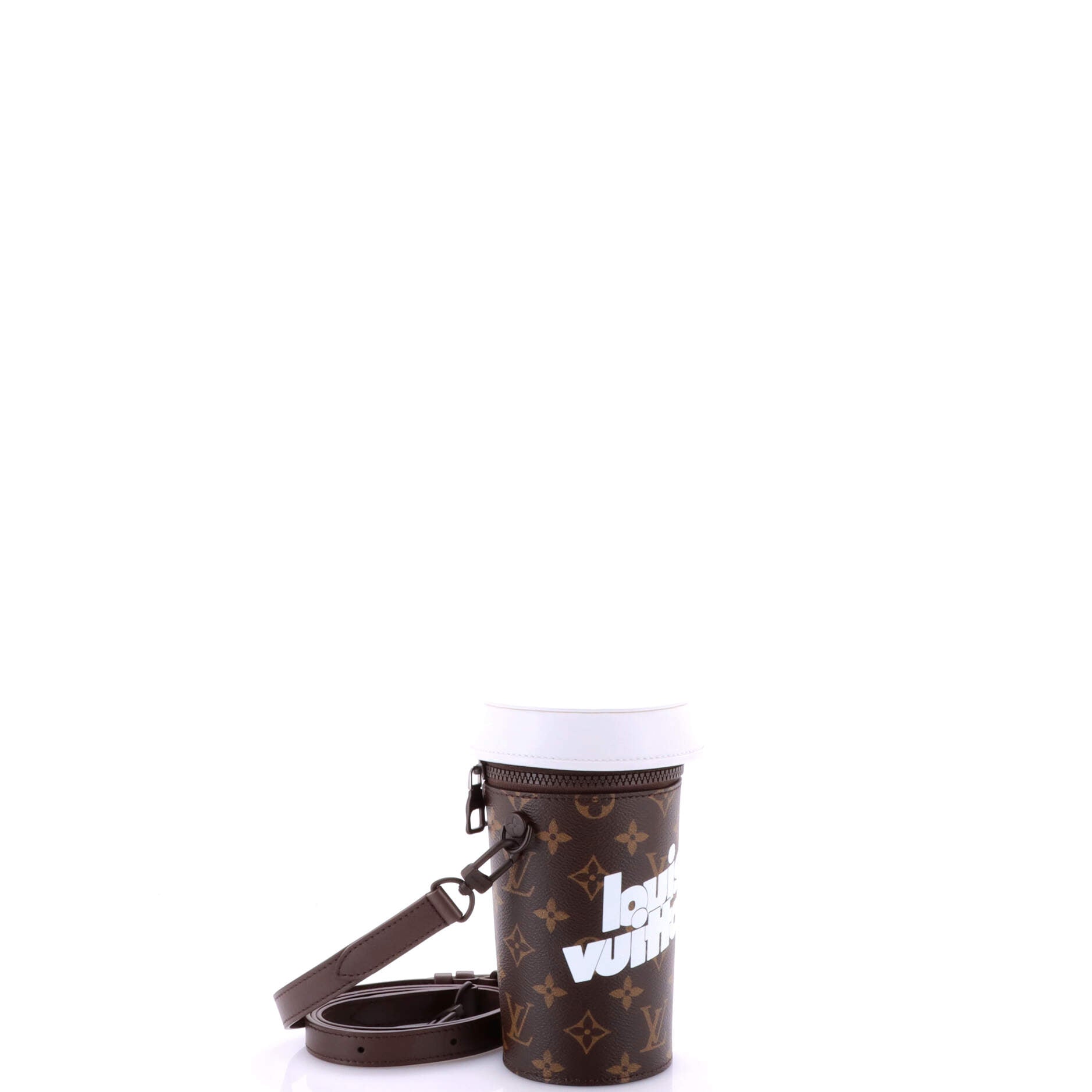 Coffee Cup Convertible Pouch Everyday Signature Vintage Monogram Canvas