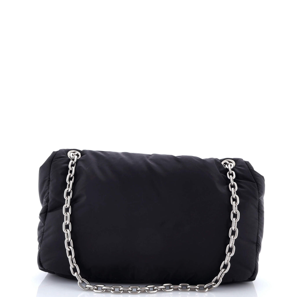 Monaco Chain Flap Shoulder Bag Nylon Medium