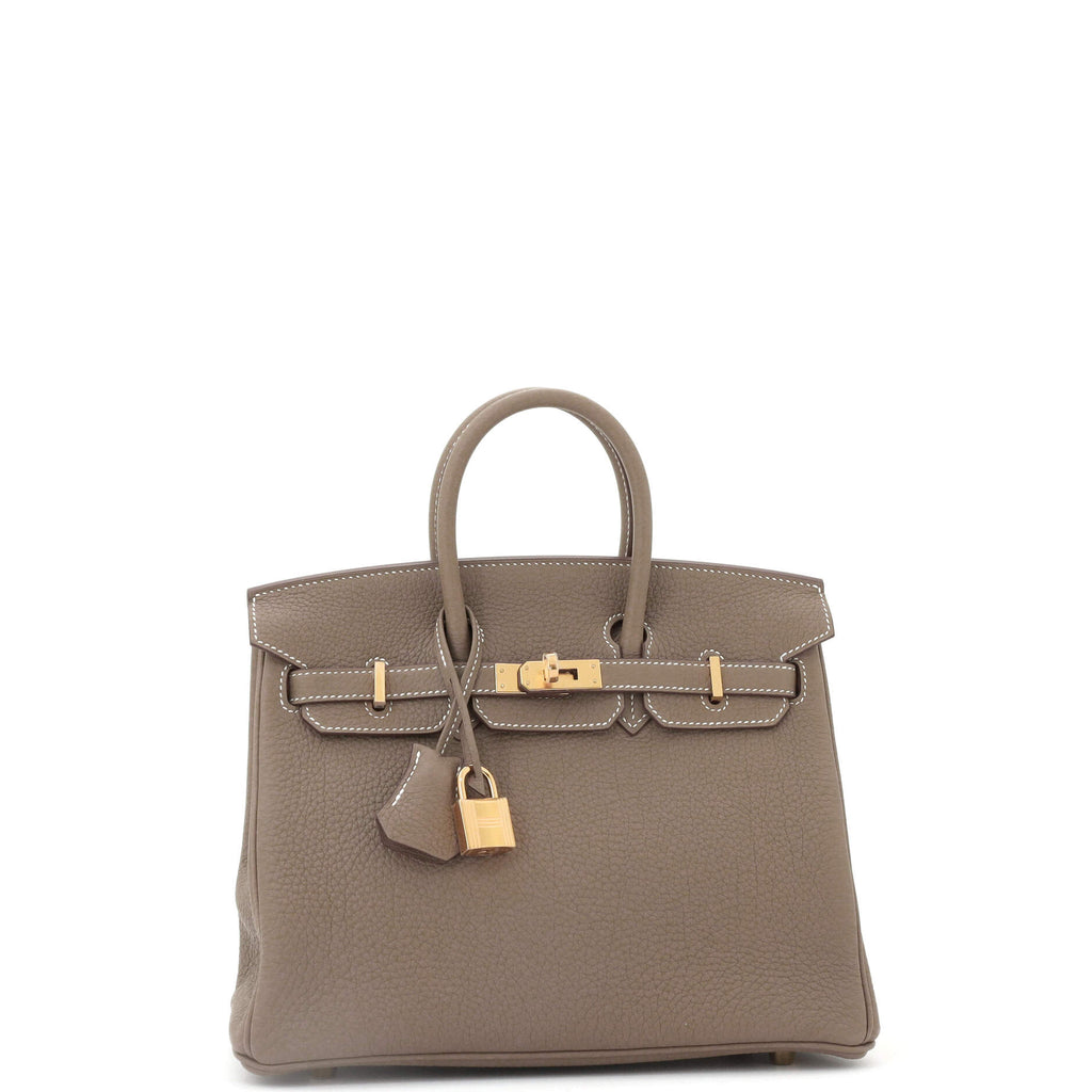 Birkin Handbag Grey Togo with Gold Hardware 25