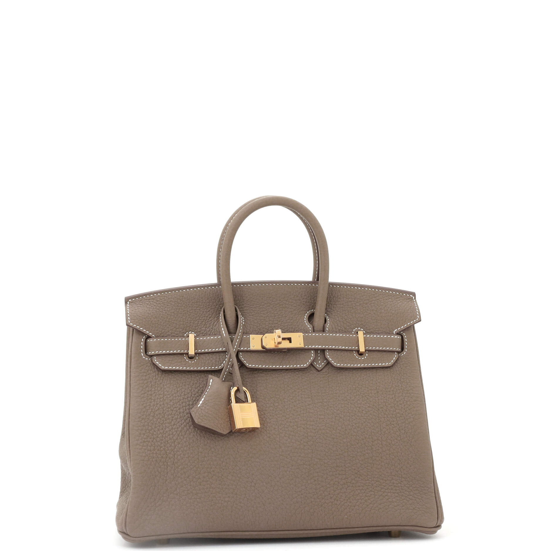 Birkin Handbag Grey Togo with Gold Hardware 25