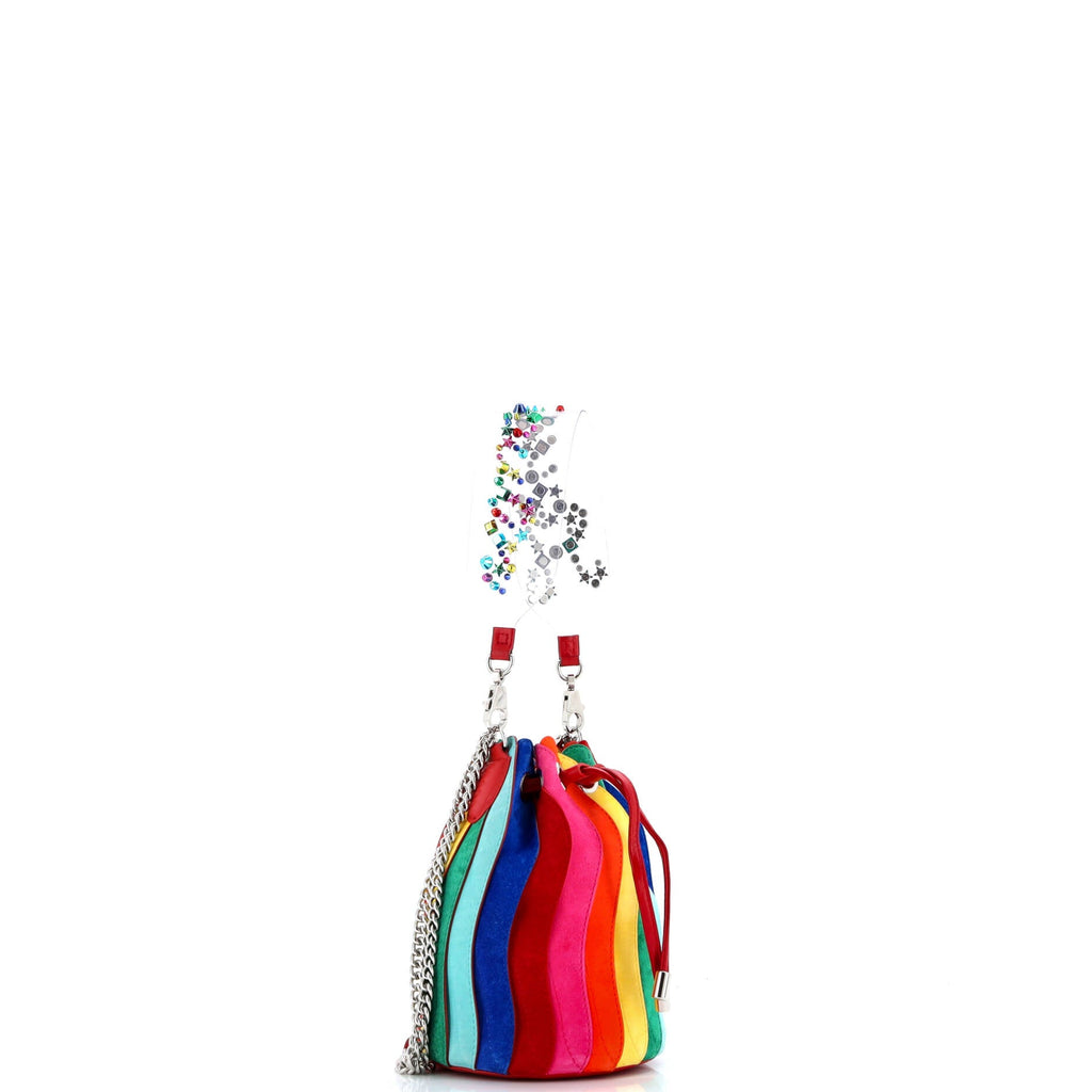 Mary Jane Rainbow Bucket Bag Suede
