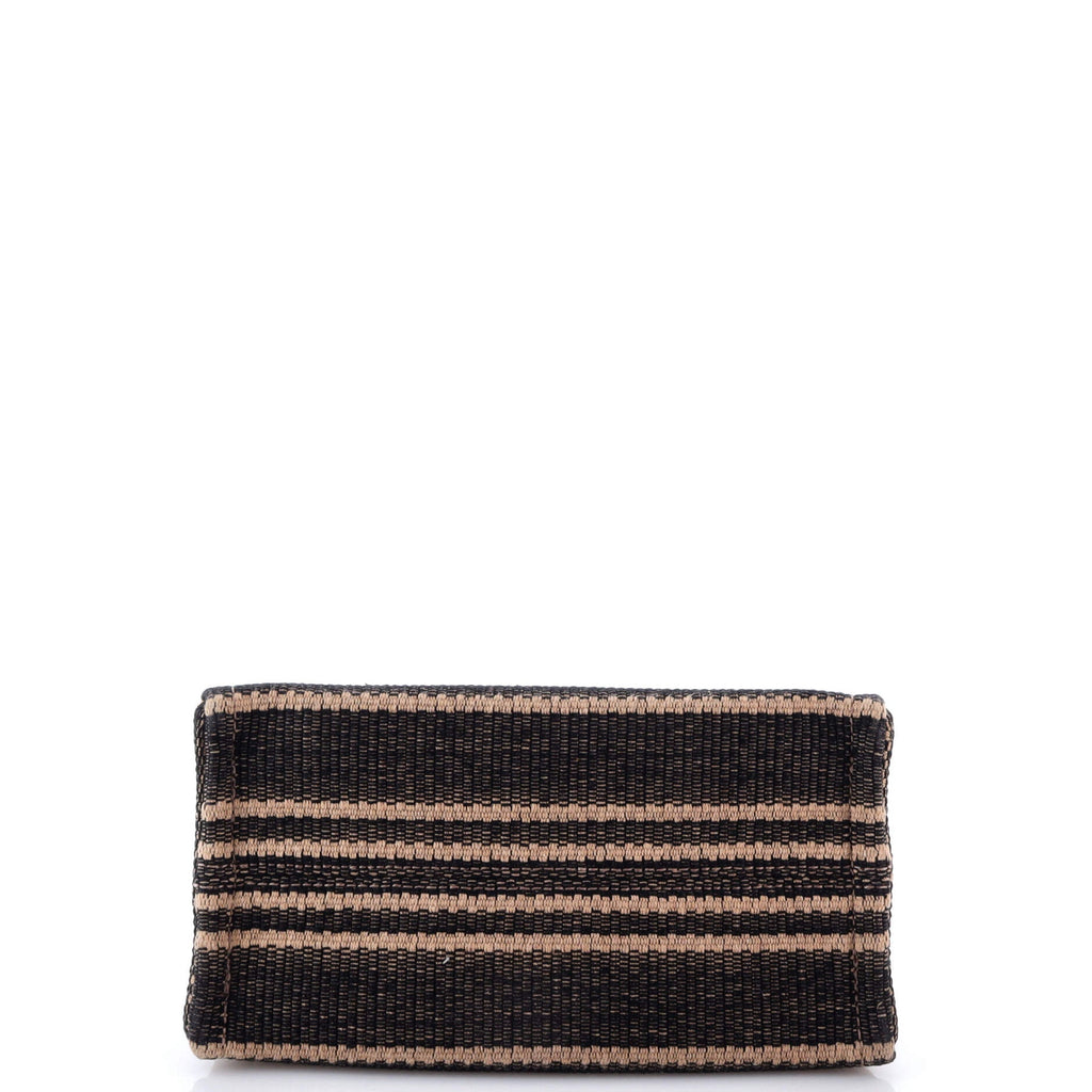 Cabas Thais Tote Triomphe Print Raffia Small