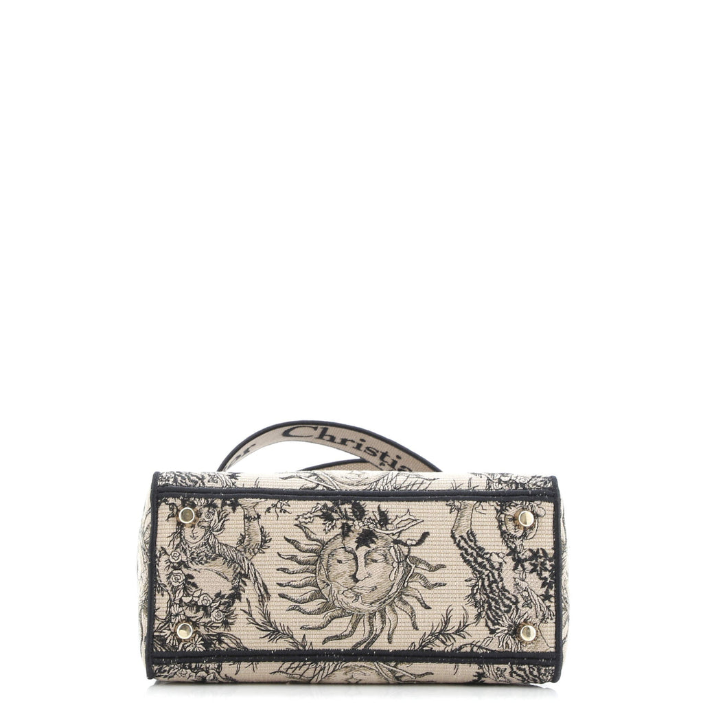 Lady D-Lite Bag Embroidered Canvas Medium