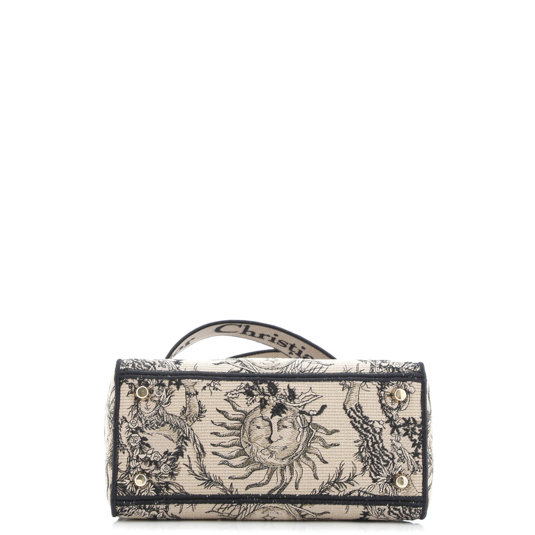 Lady D-Lite Bag Embroidered Canvas Medium