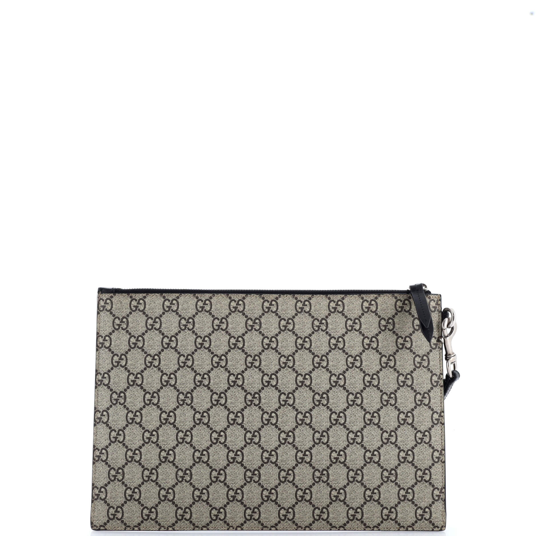 Zipped Pouch Angry Cat GG Coated Canvas Large