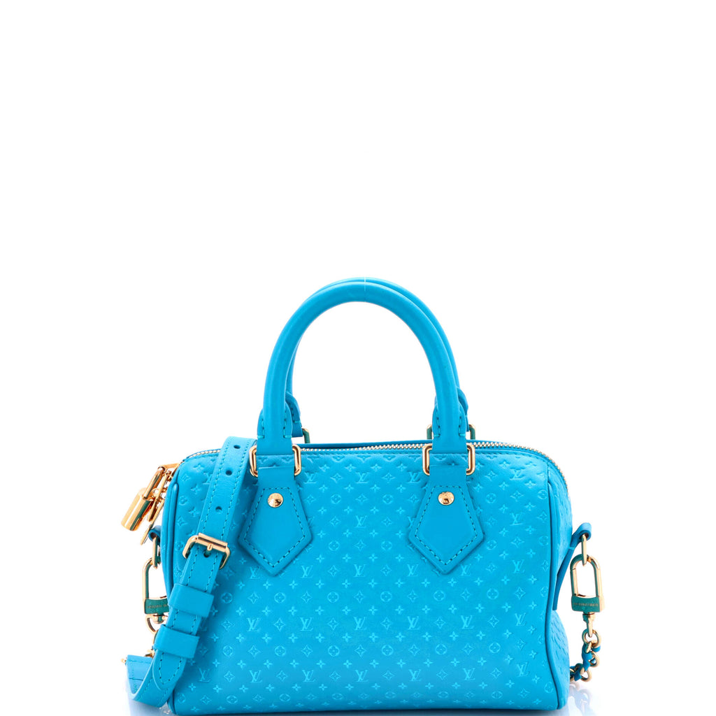 Speedy Bandouliere Bag Nanogram Embossed Leather 20