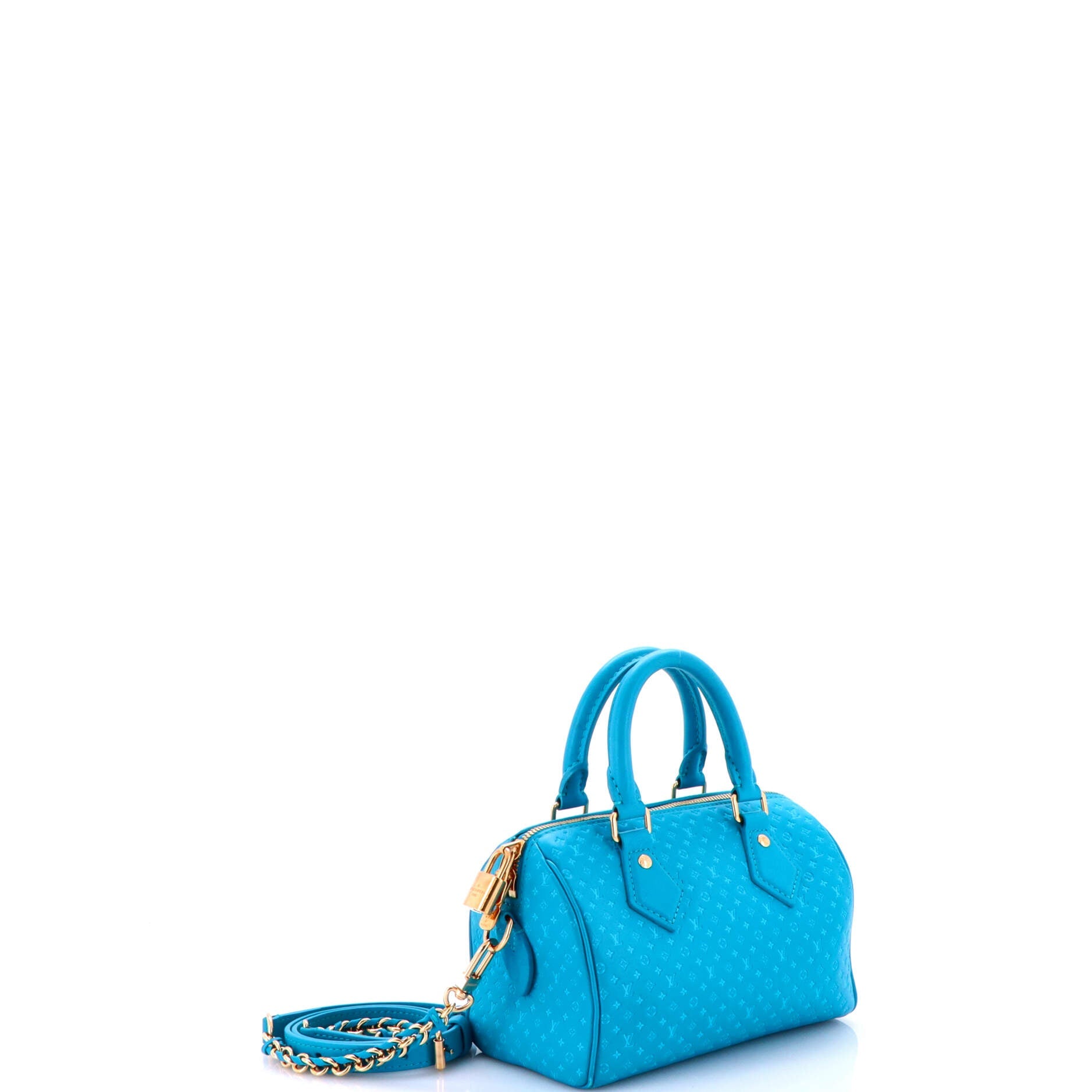 Speedy Bandouliere Bag Nanogram Embossed Leather 20
