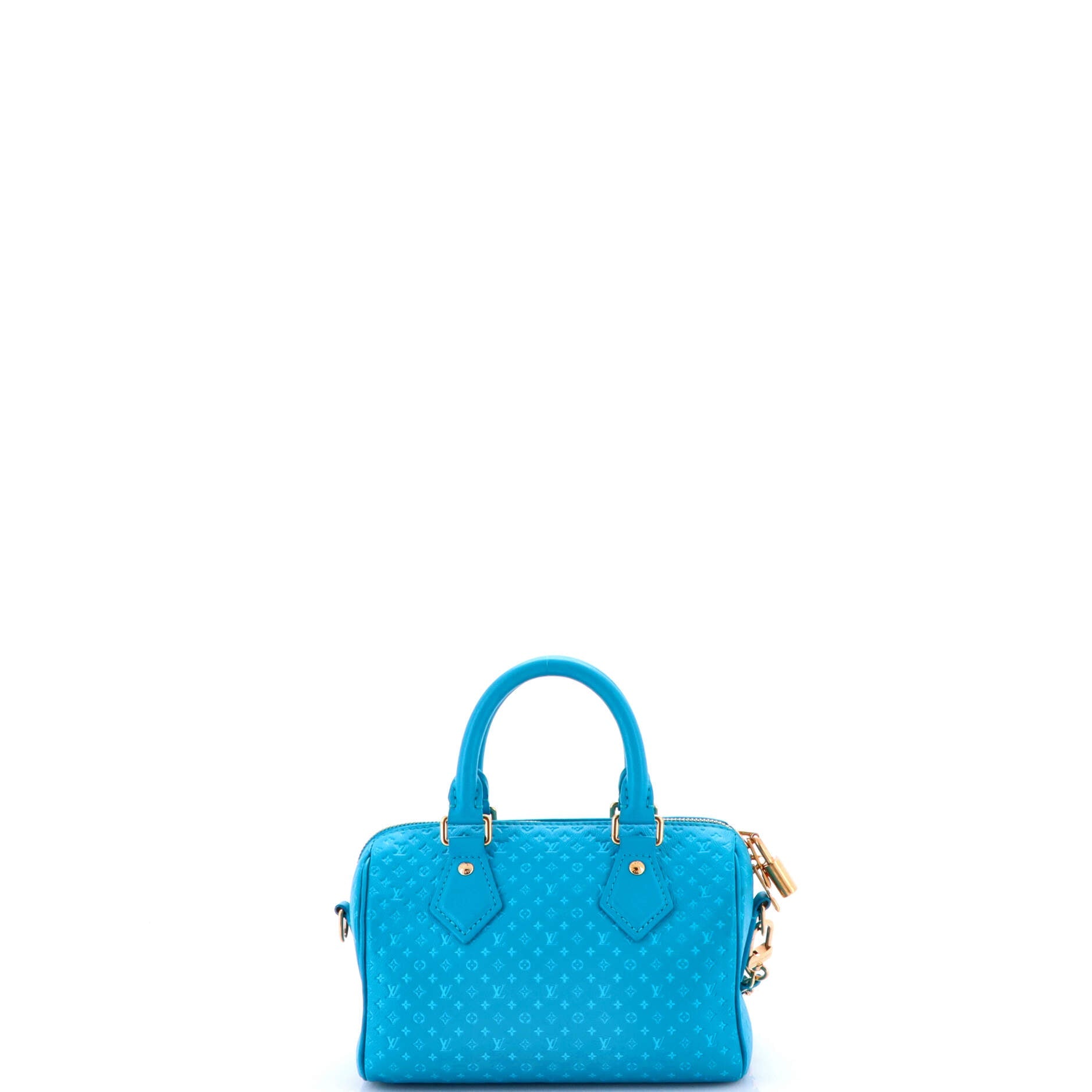 Speedy Bandouliere Bag Nanogram Embossed Leather 20