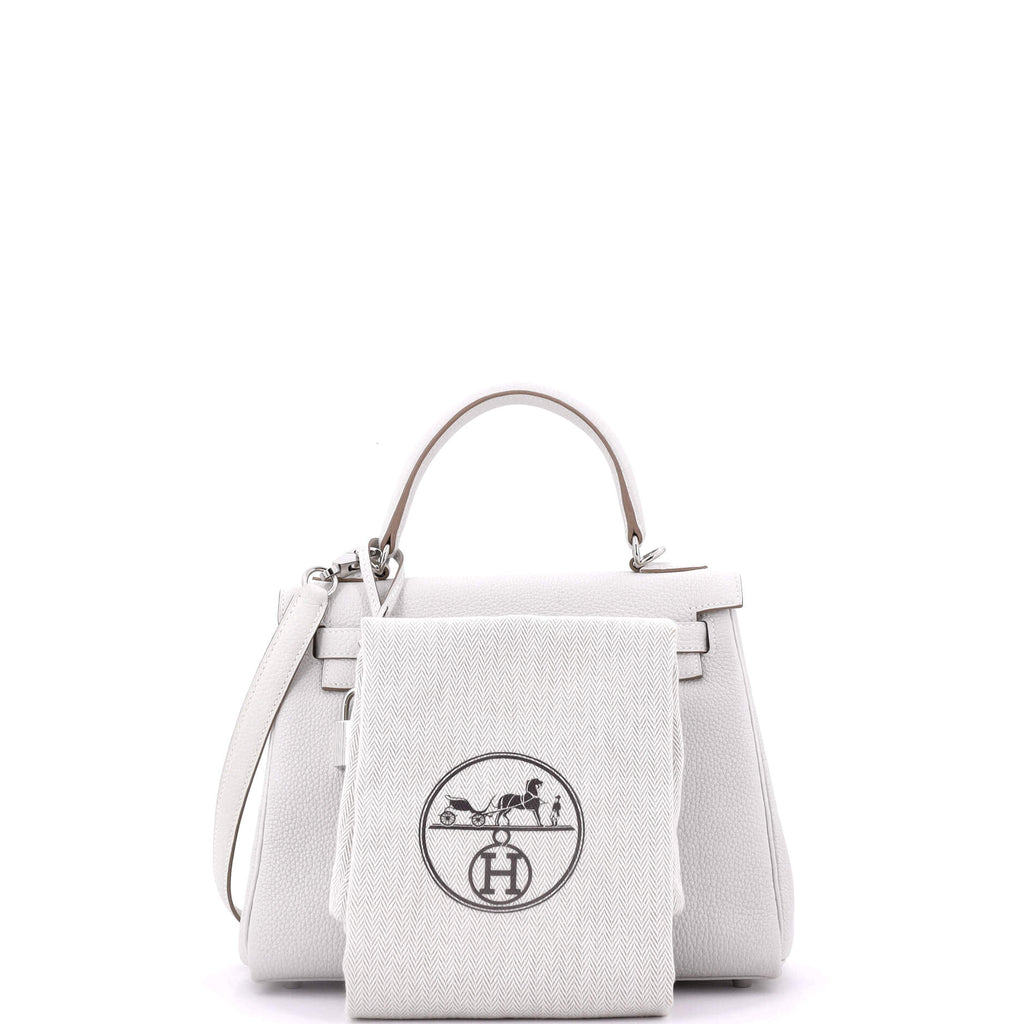 Kelly Handbag Grey Togo with Palladium Hardware 25