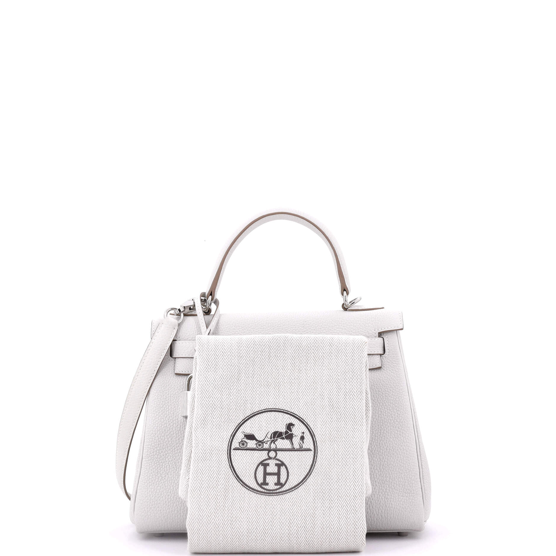 Kelly Handbag Grey Togo with Palladium Hardware 25
