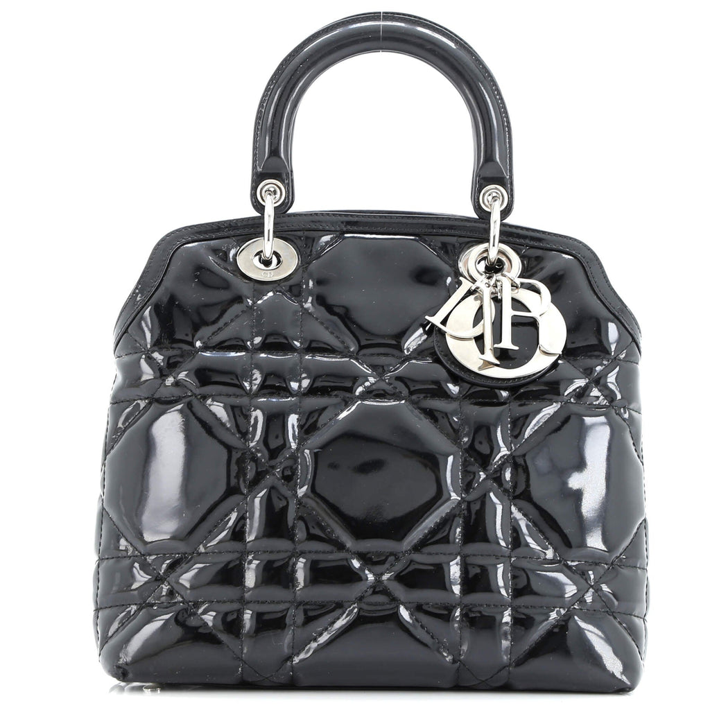 Granville Satchel Cannage Quilt Patent Medium