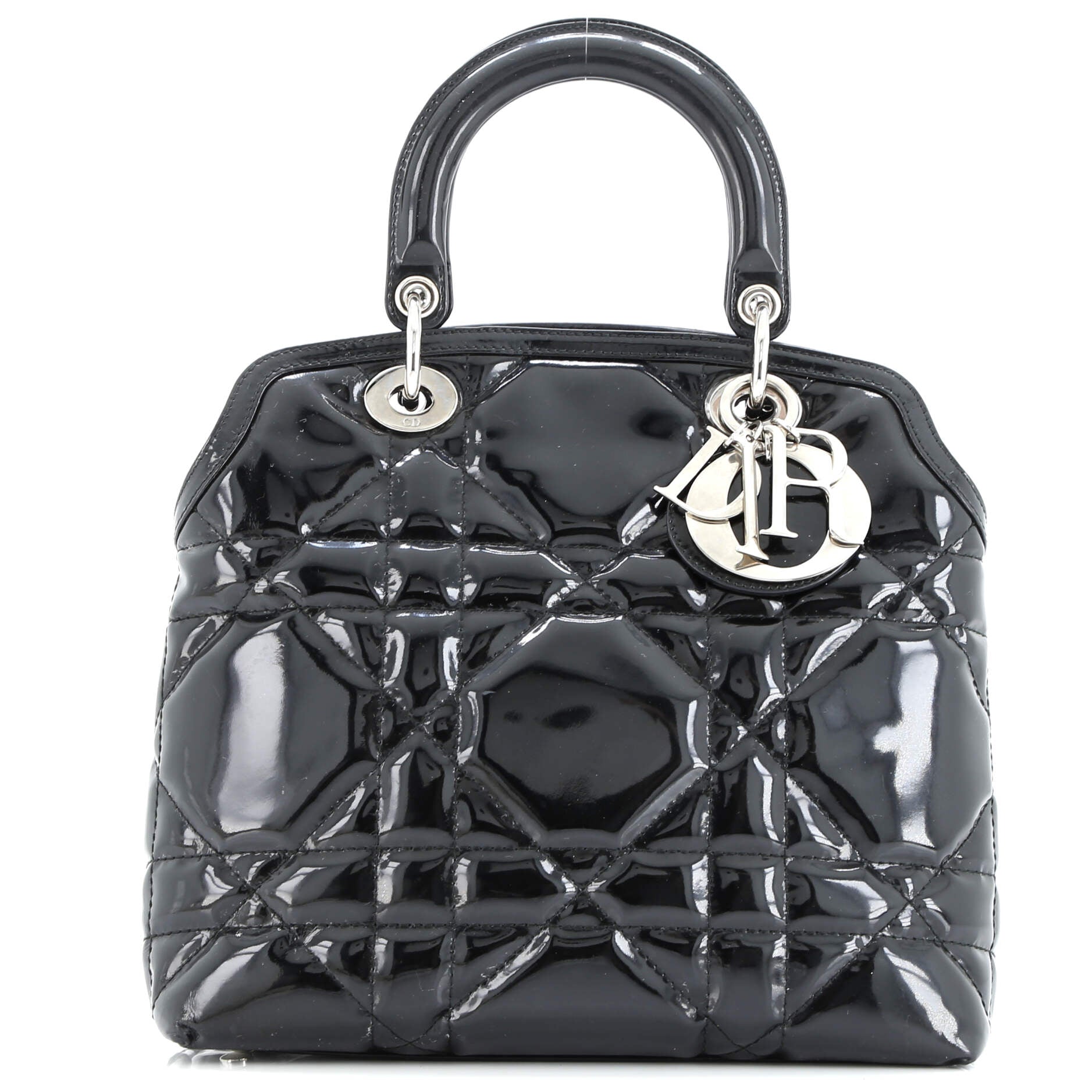 Granville Satchel Cannage Quilt Patent Medium