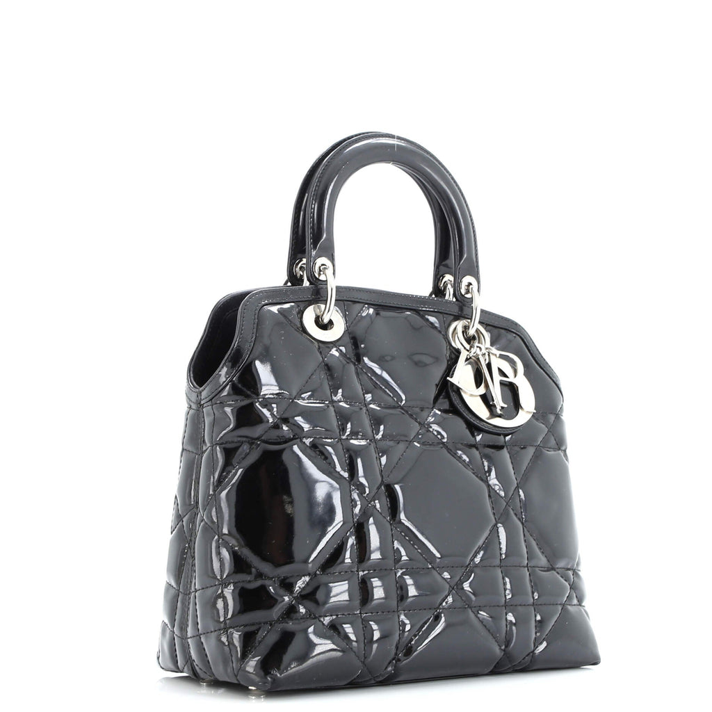Granville Satchel Cannage Quilt Patent Medium