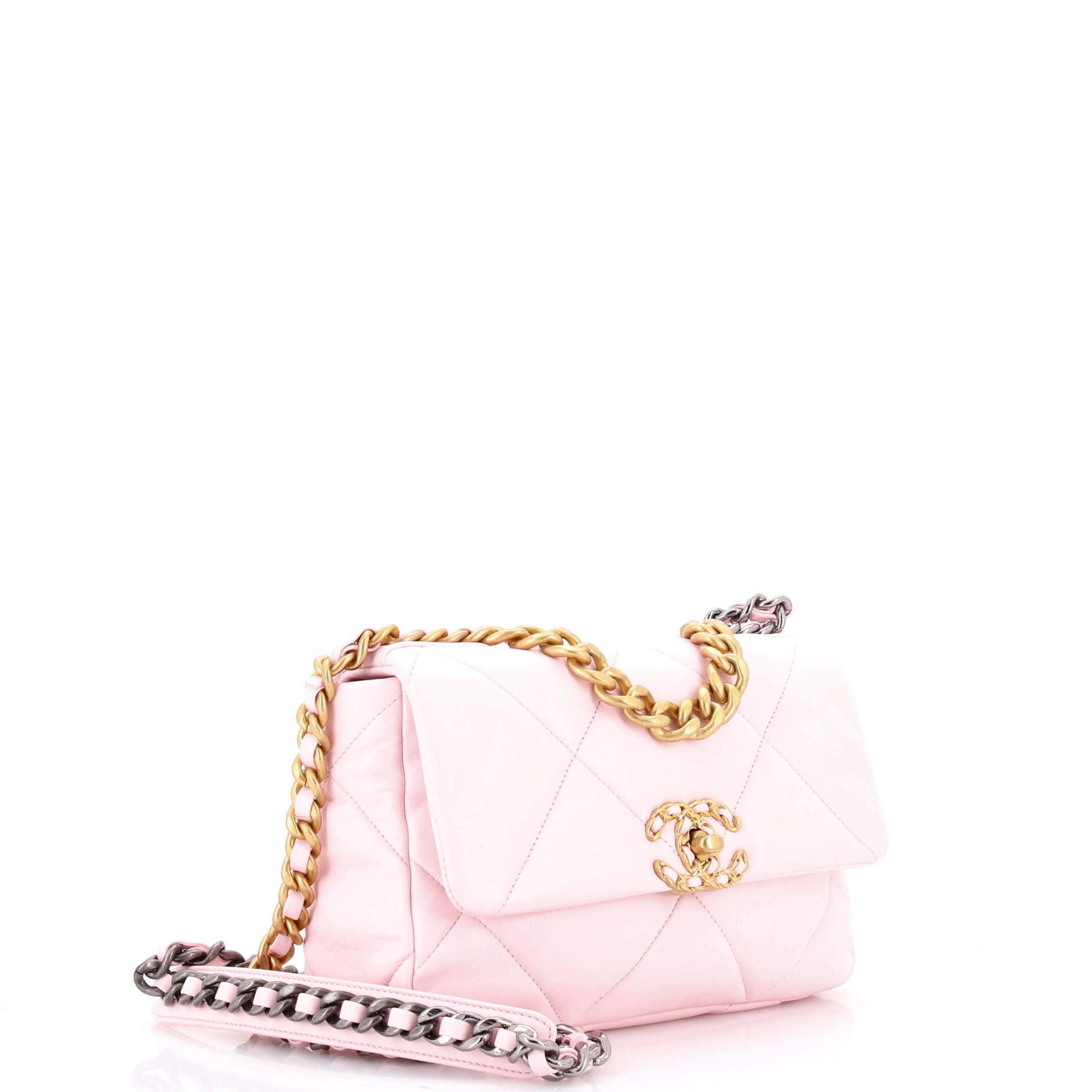 19 Flap Bag Quilted Leather Medium