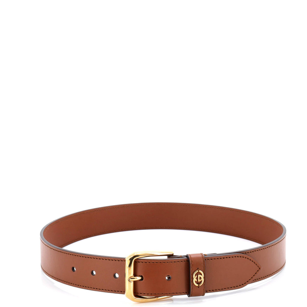 GG Interlocking Belt Leather Medium