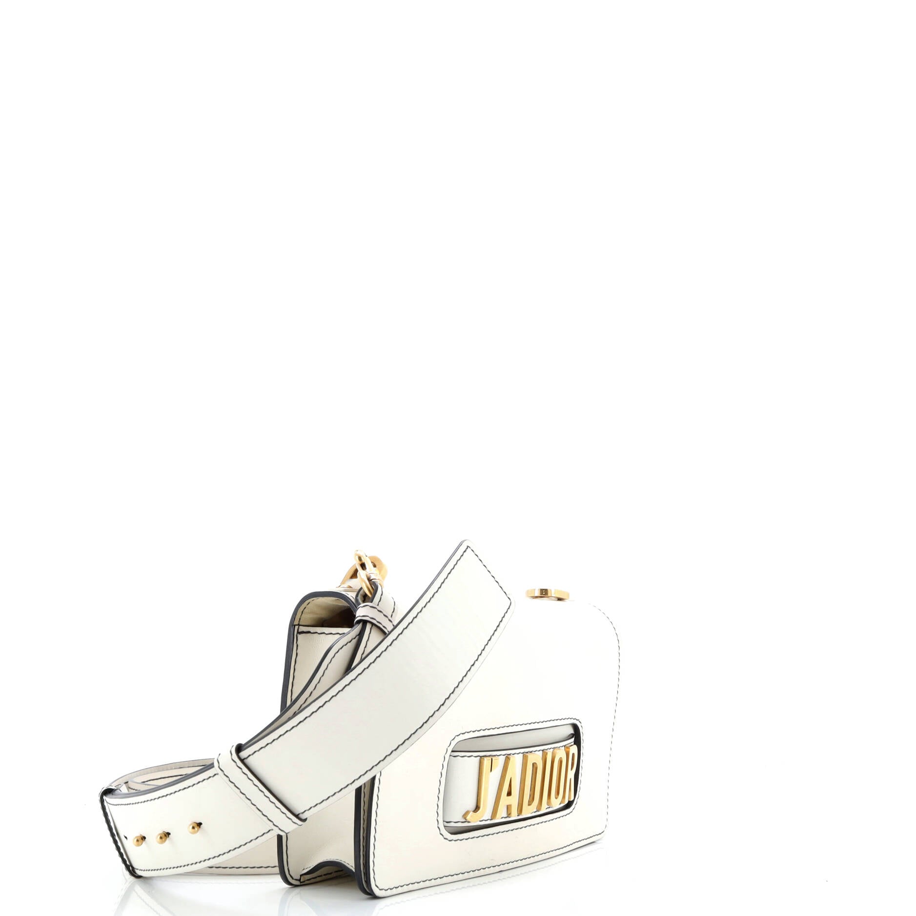 J'Adior Flap Bag with Strap Leather Medium
