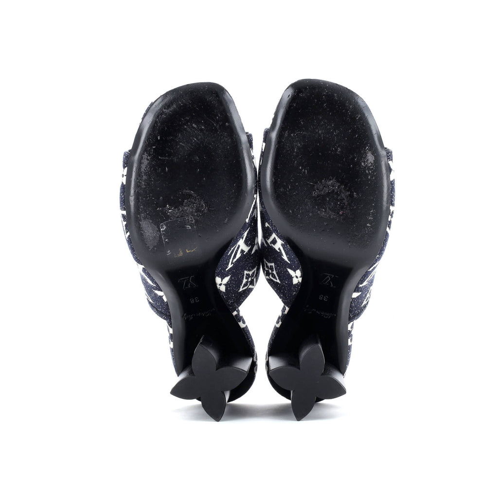 Women's Silhouette Mules Monogram Denim
