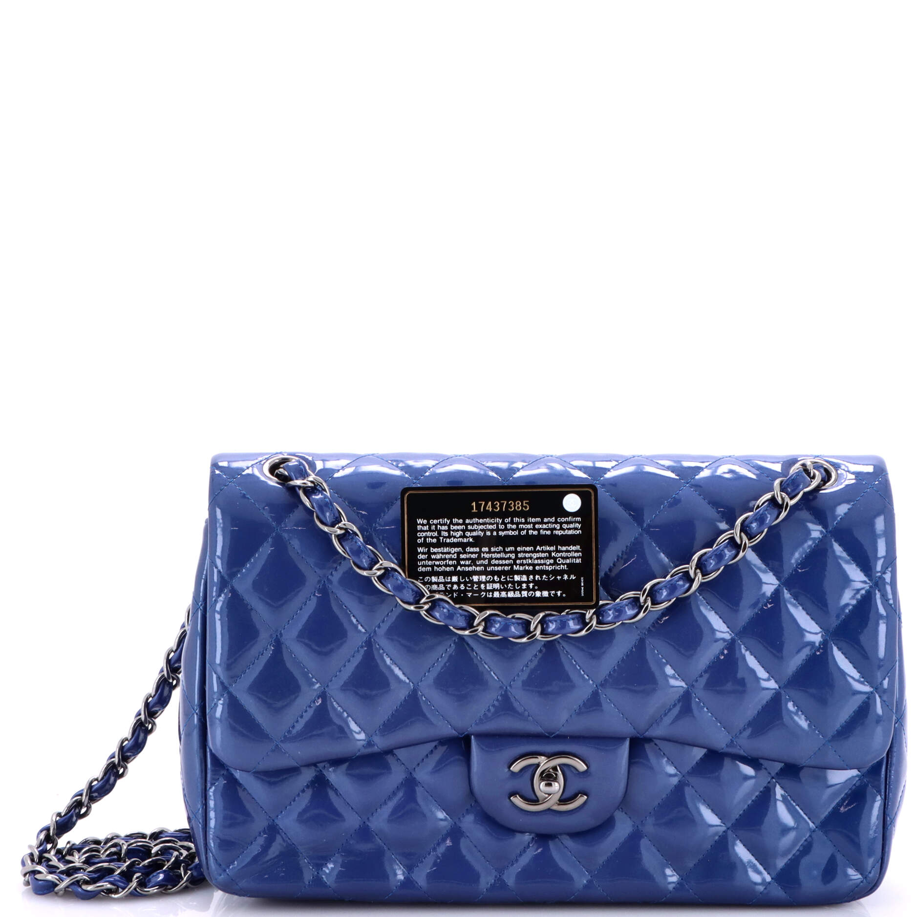 Classic Double Flap Bag Quilted Patent Jumbo