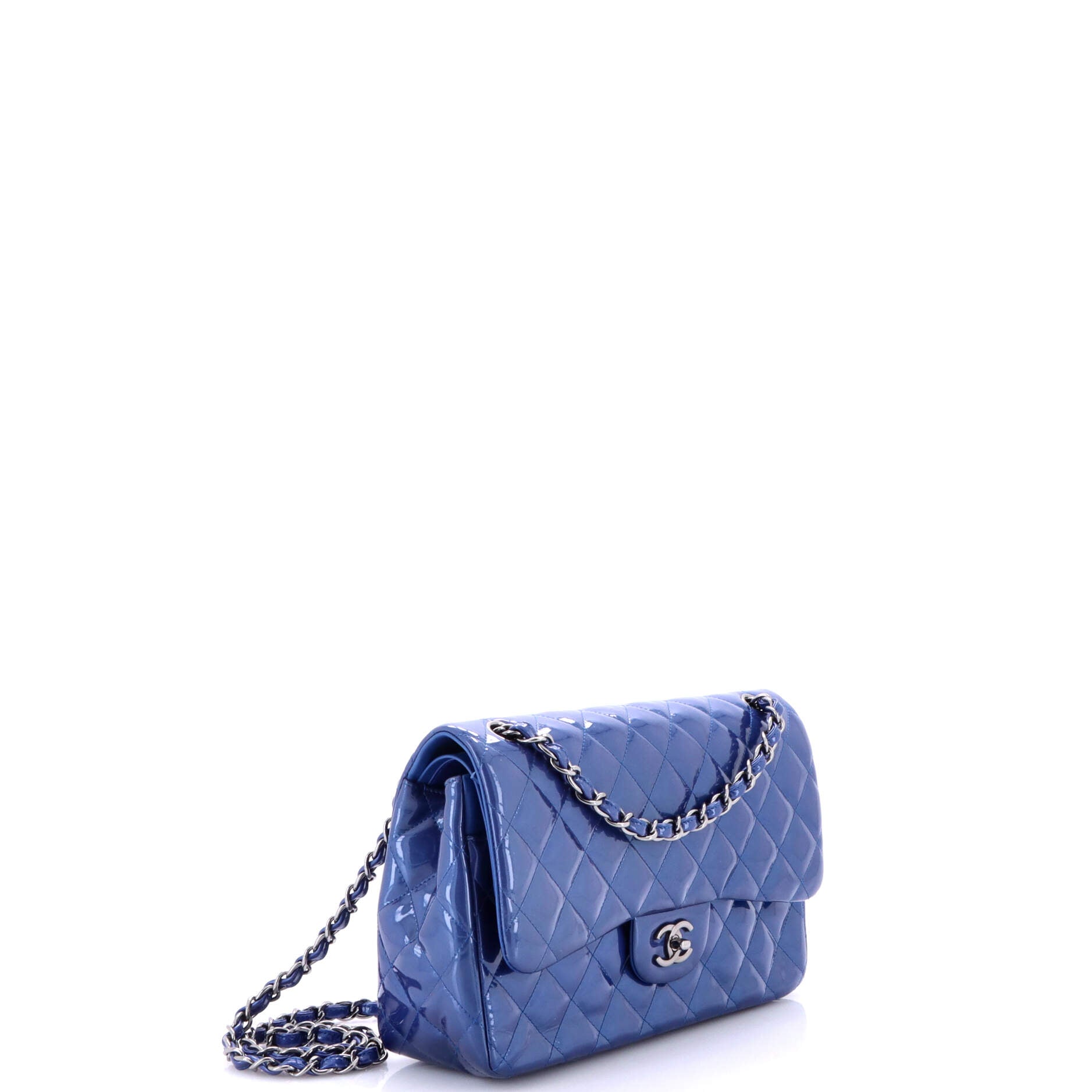 Classic Double Flap Bag Quilted Patent Jumbo
