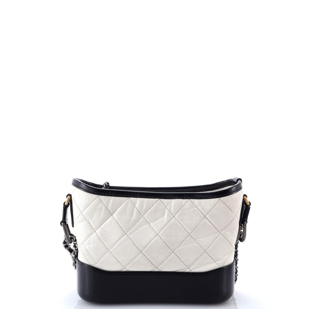 Bicolor Gabrielle Hobo Quilted Aged Calfskin Small