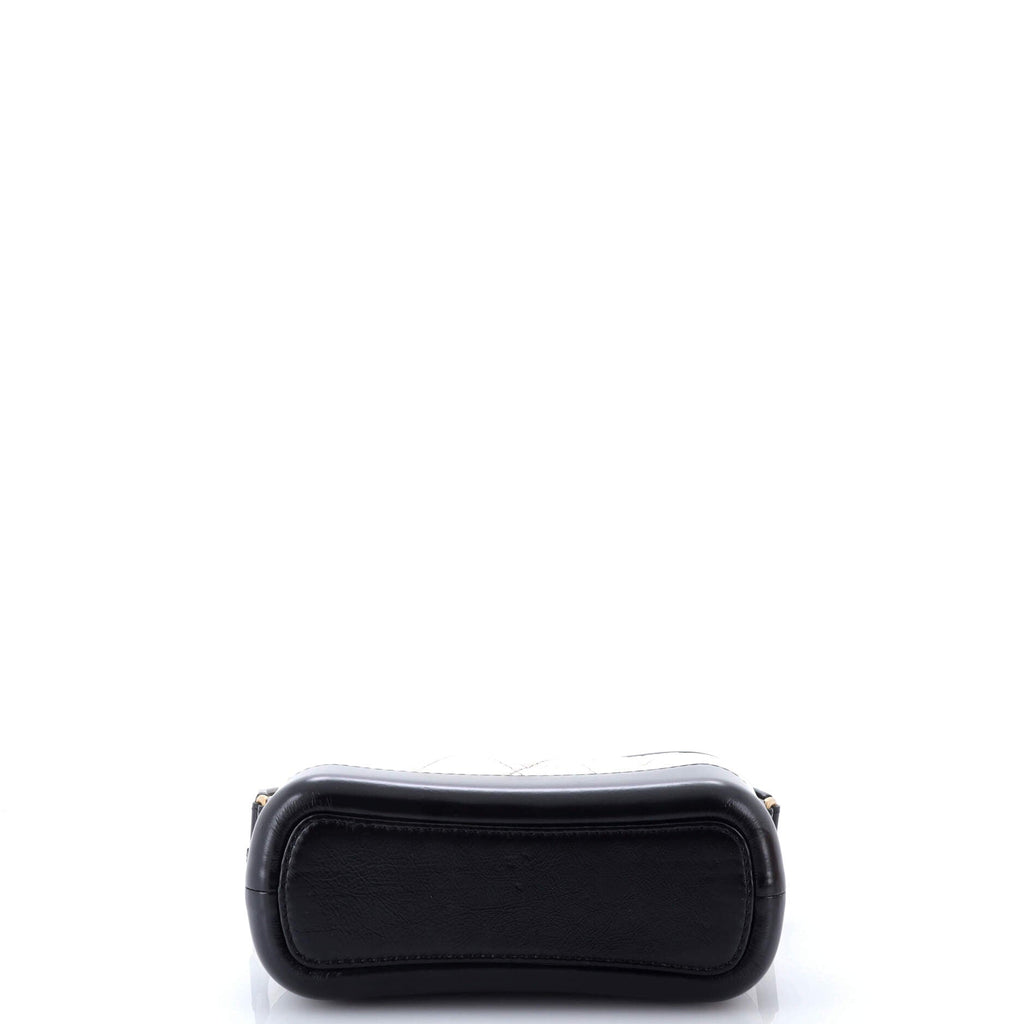 Bicolor Gabrielle Hobo Quilted Aged Calfskin Small