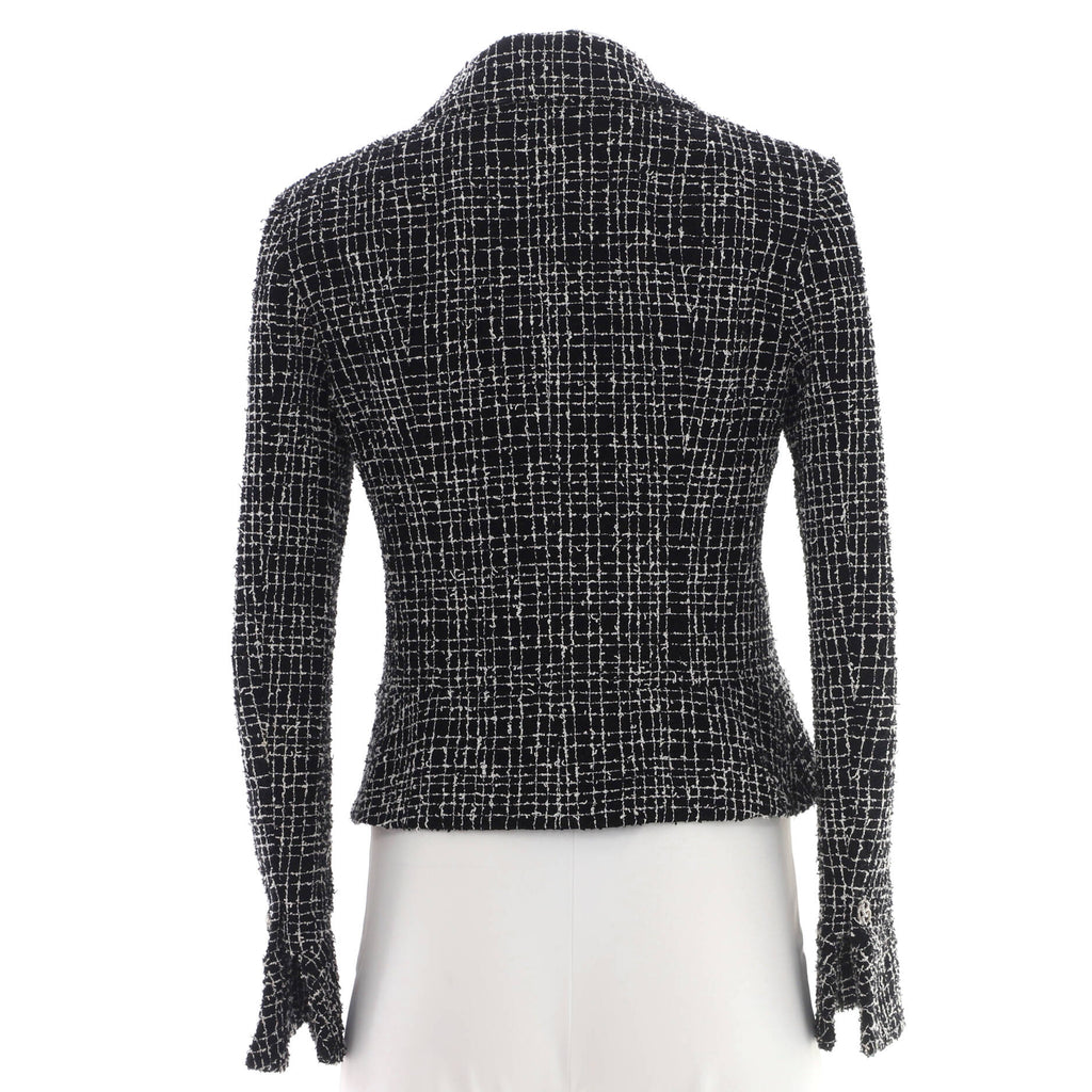 Women's Plaid Four Pocket Button Up Blazer Tweed