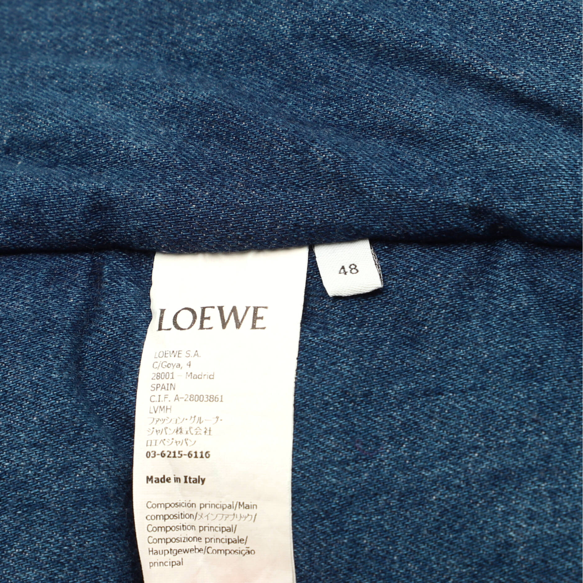 Men's Padded Denim Jacket Cotton