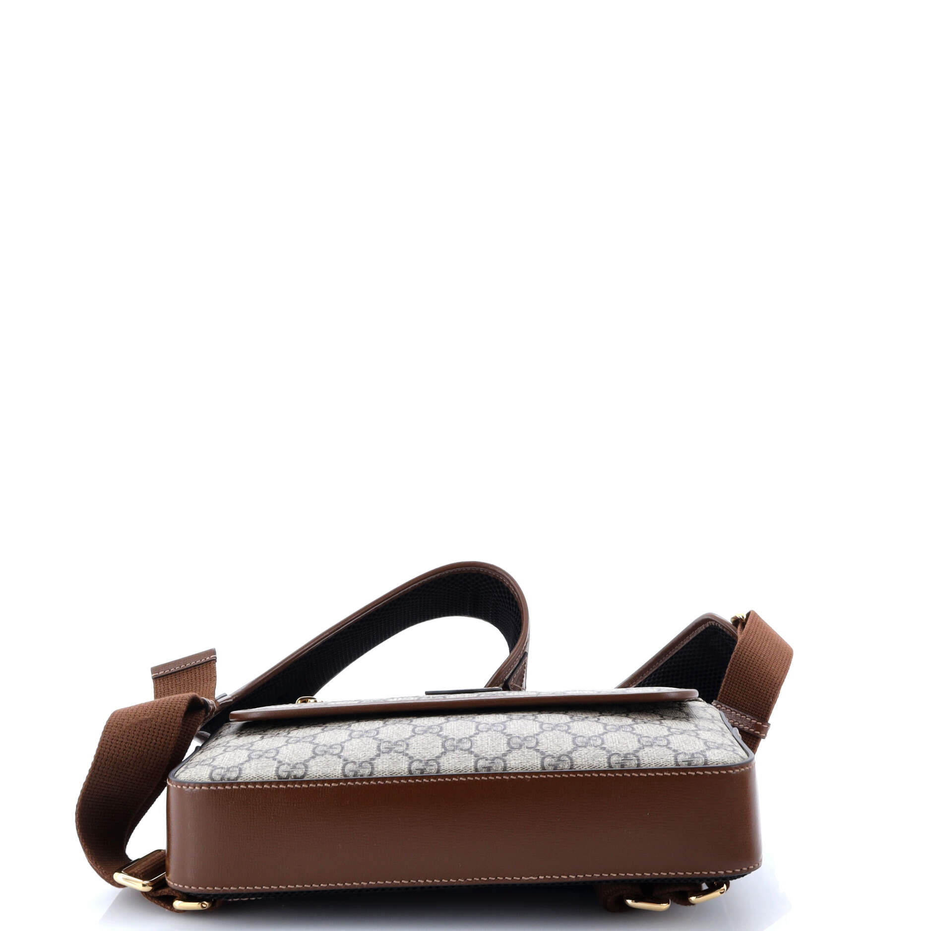 Interlocking G Patch Buckle Backpack GG Coated Canvas