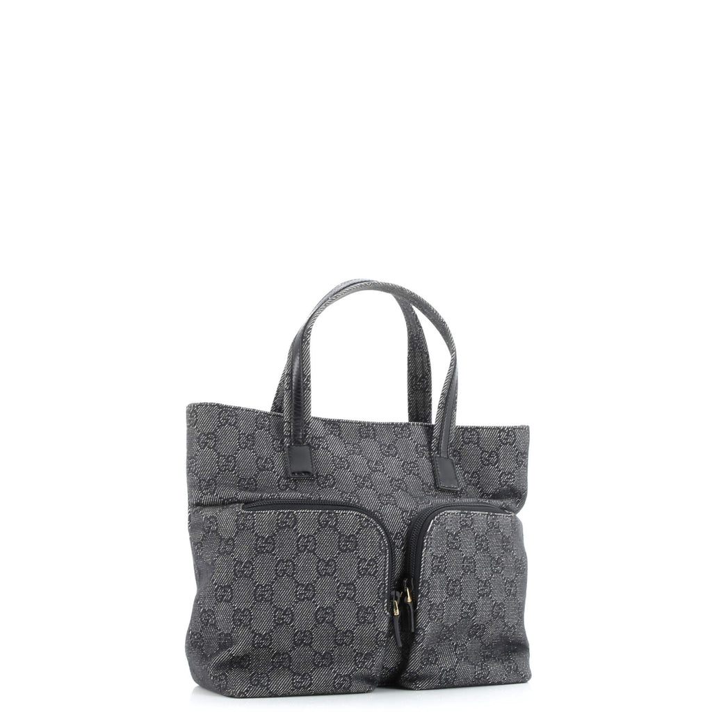 Double Pocket Tote GG Canvas Small