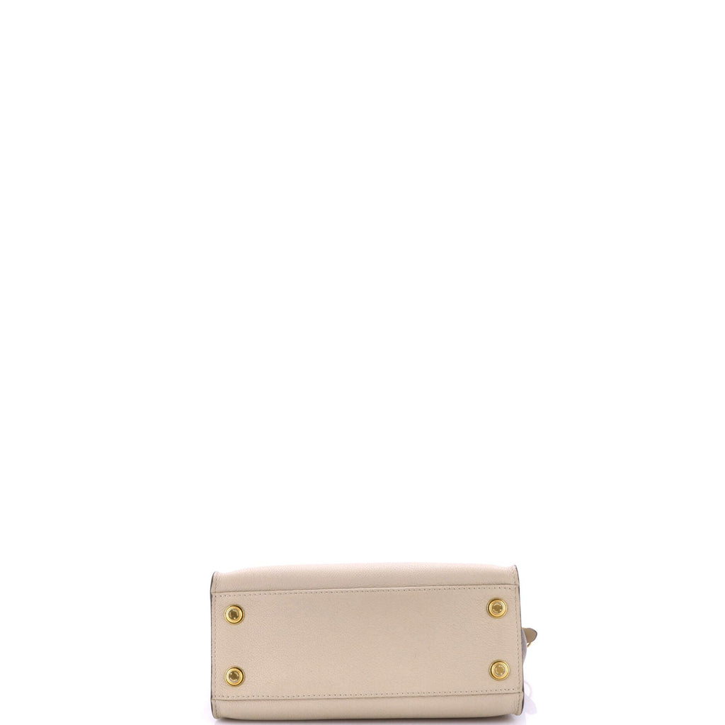 On My Side Tote Leather with Monogram Canvas PM
