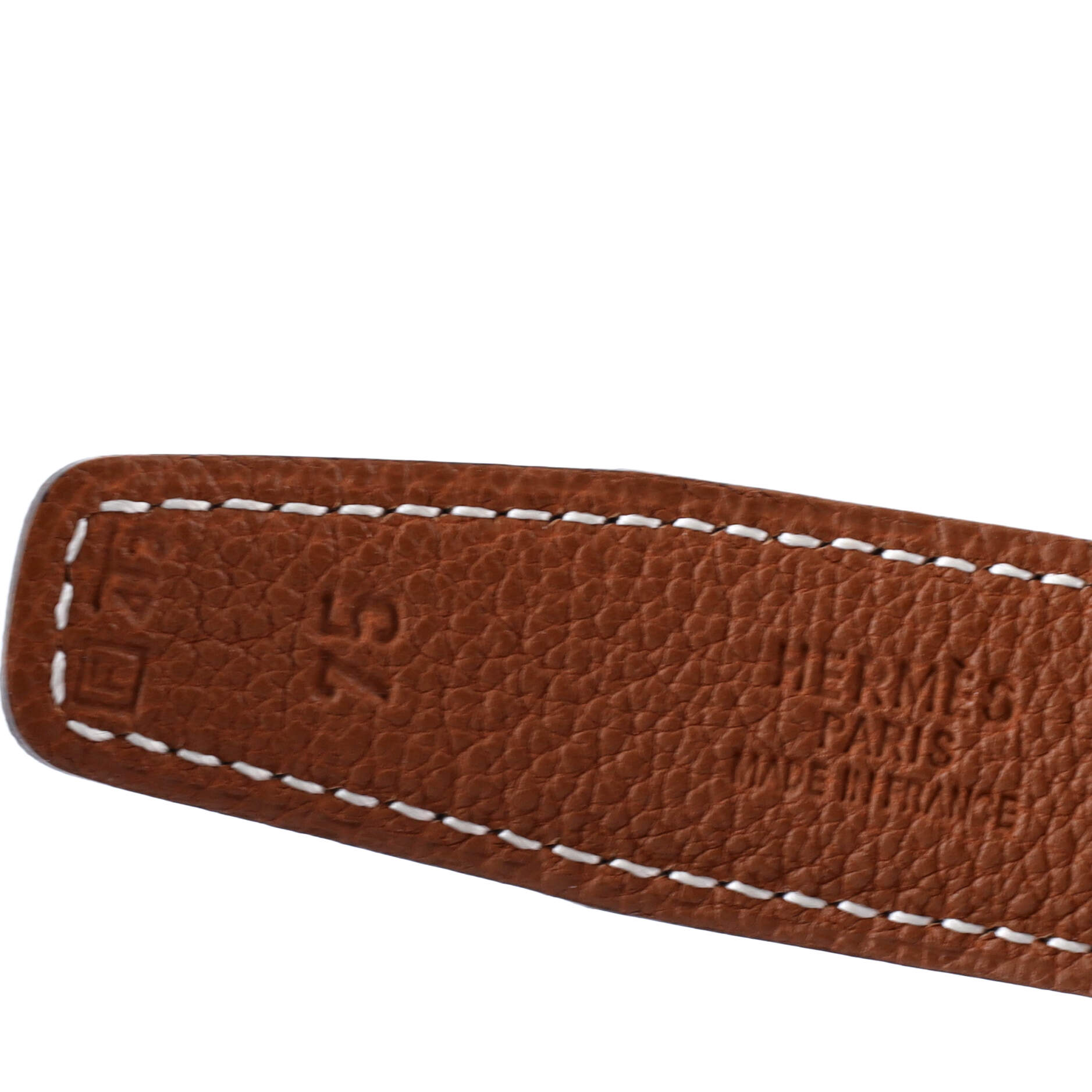H Strie Buckle Reversible Belt Leather Thin